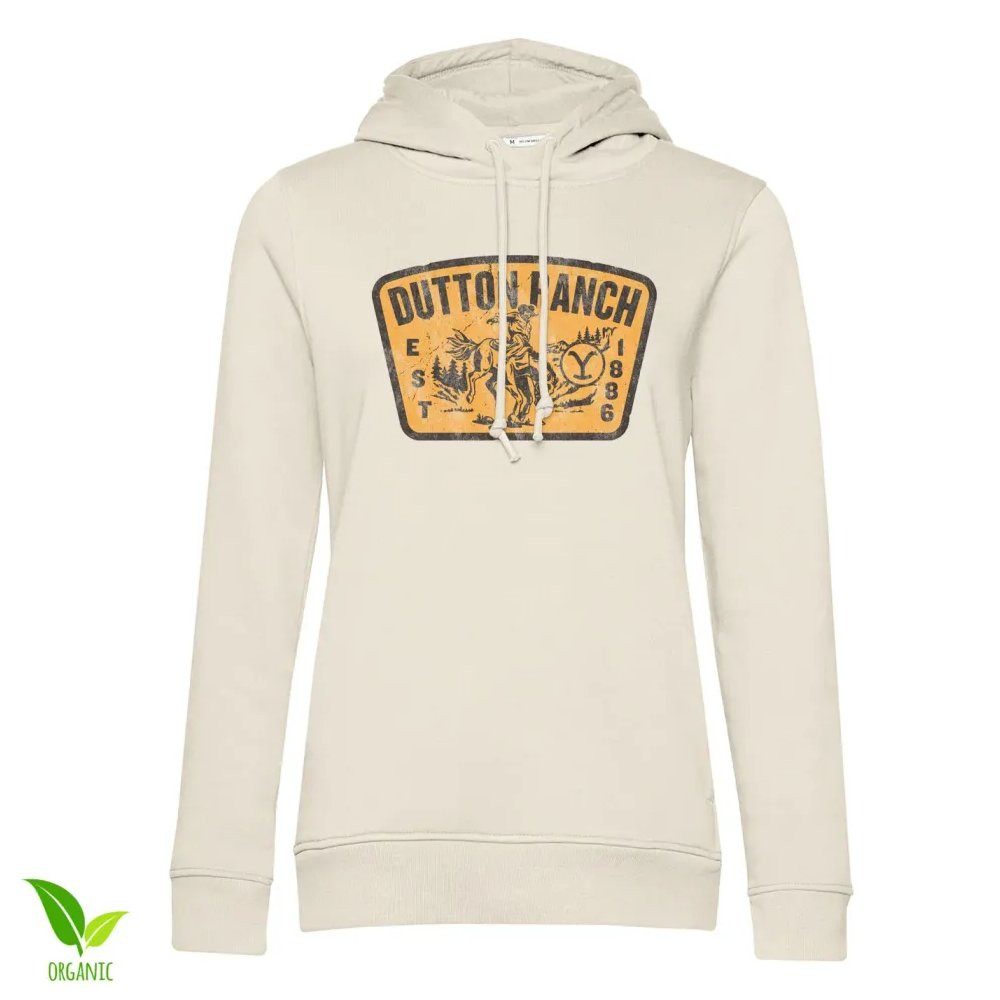 yellowstone Hoodie Washed Dutton Ranch Patch Girly Hoodie