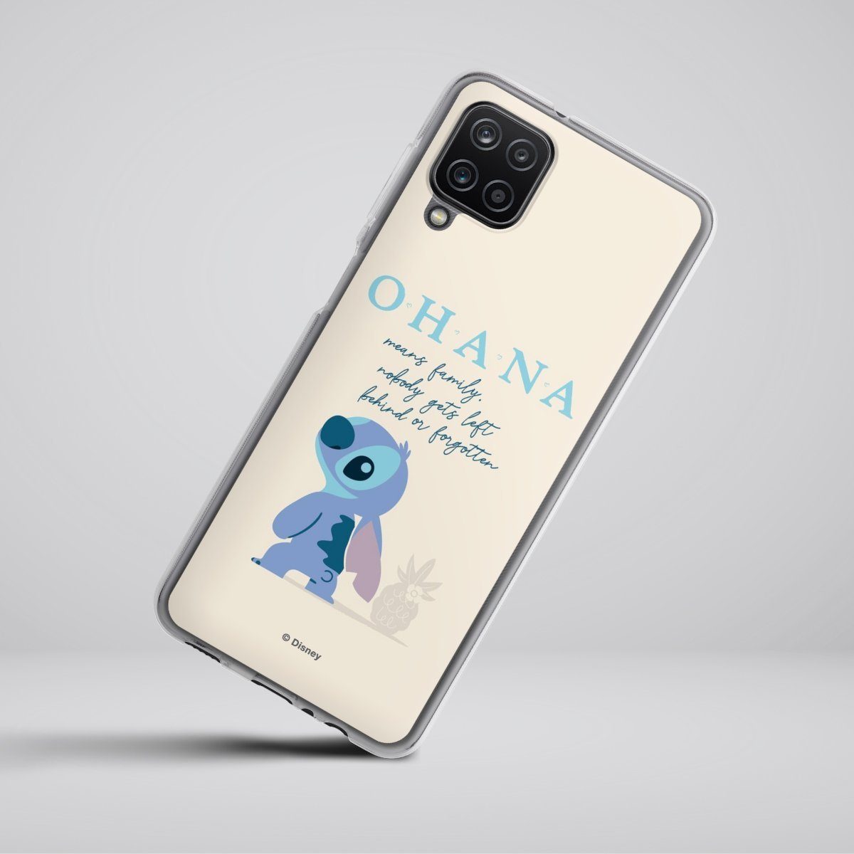 DeinDesign Handyhülle Lilo & Stitch Offizielles Lizenzprodukt Disney Ohana Stitch, Samsung Galaxy A12 Silikon Hülle Bumper Case Handy Schutzhülle