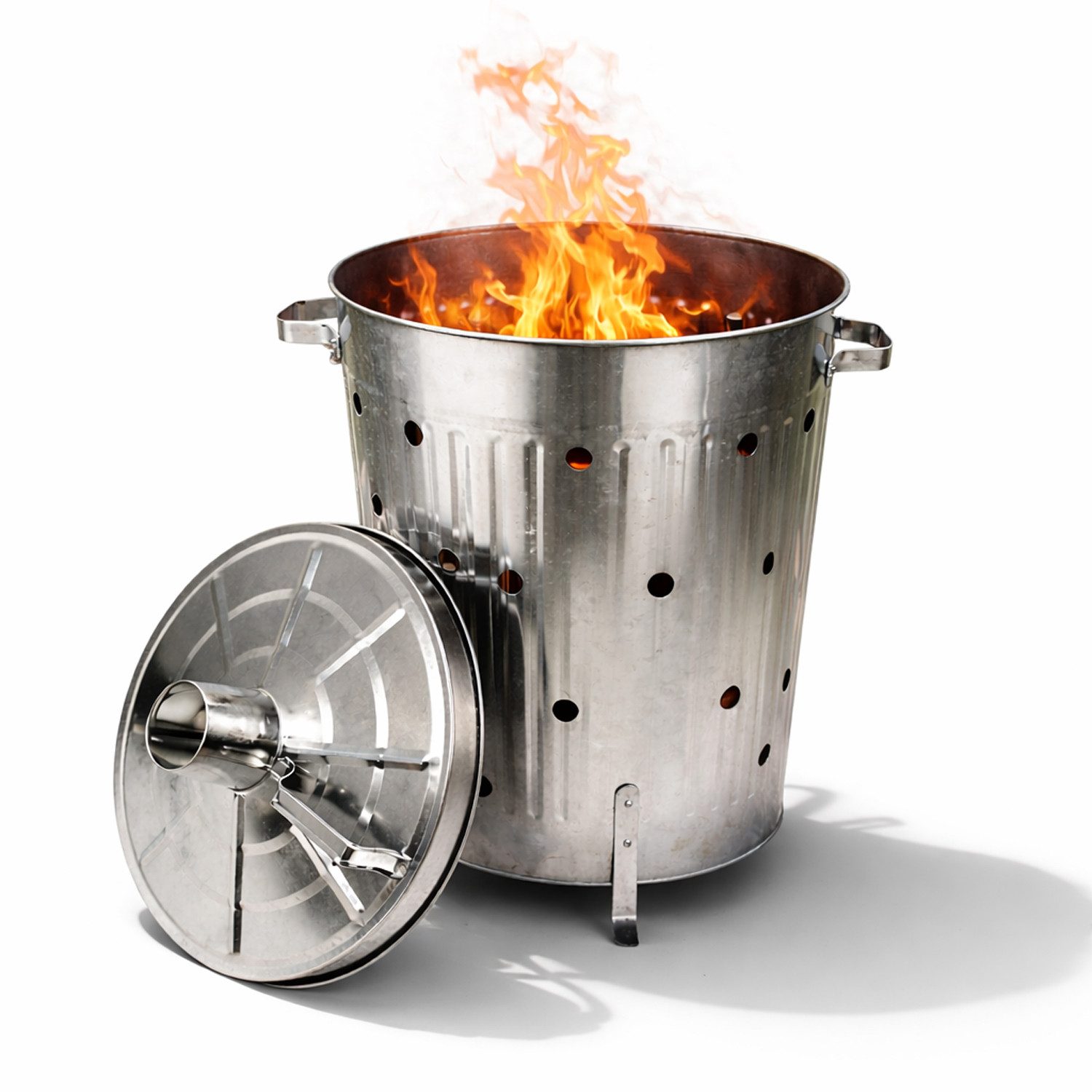 Feuerschale XL Feuertonne verzinkt 75L Verbrennungtonne