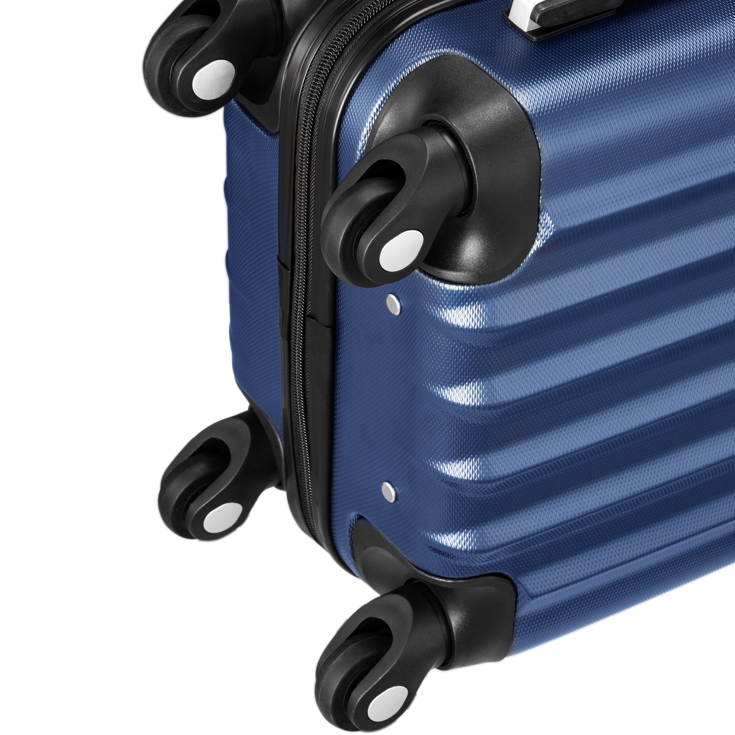 KOFFER-BARON* Koffer Trolley Hartschalenkoffer ABS, Reisegepäck XL naviblau Basic