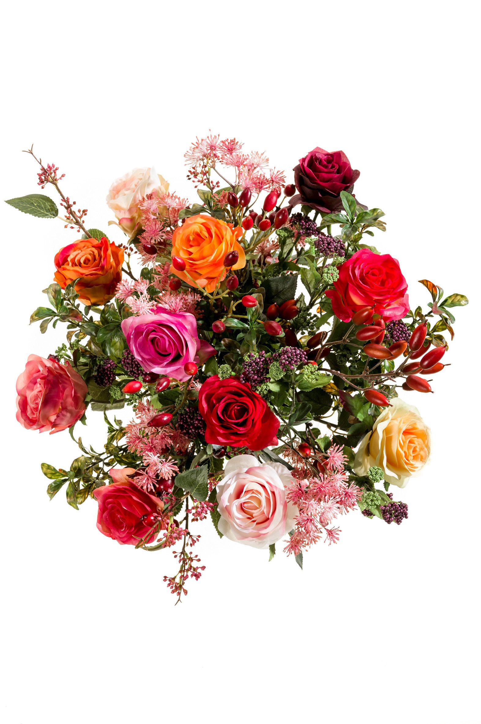 Kunstblumenstrauß Mehrfarbig, Durchmesser 45 cm, Emerald, günstig online kaufen
