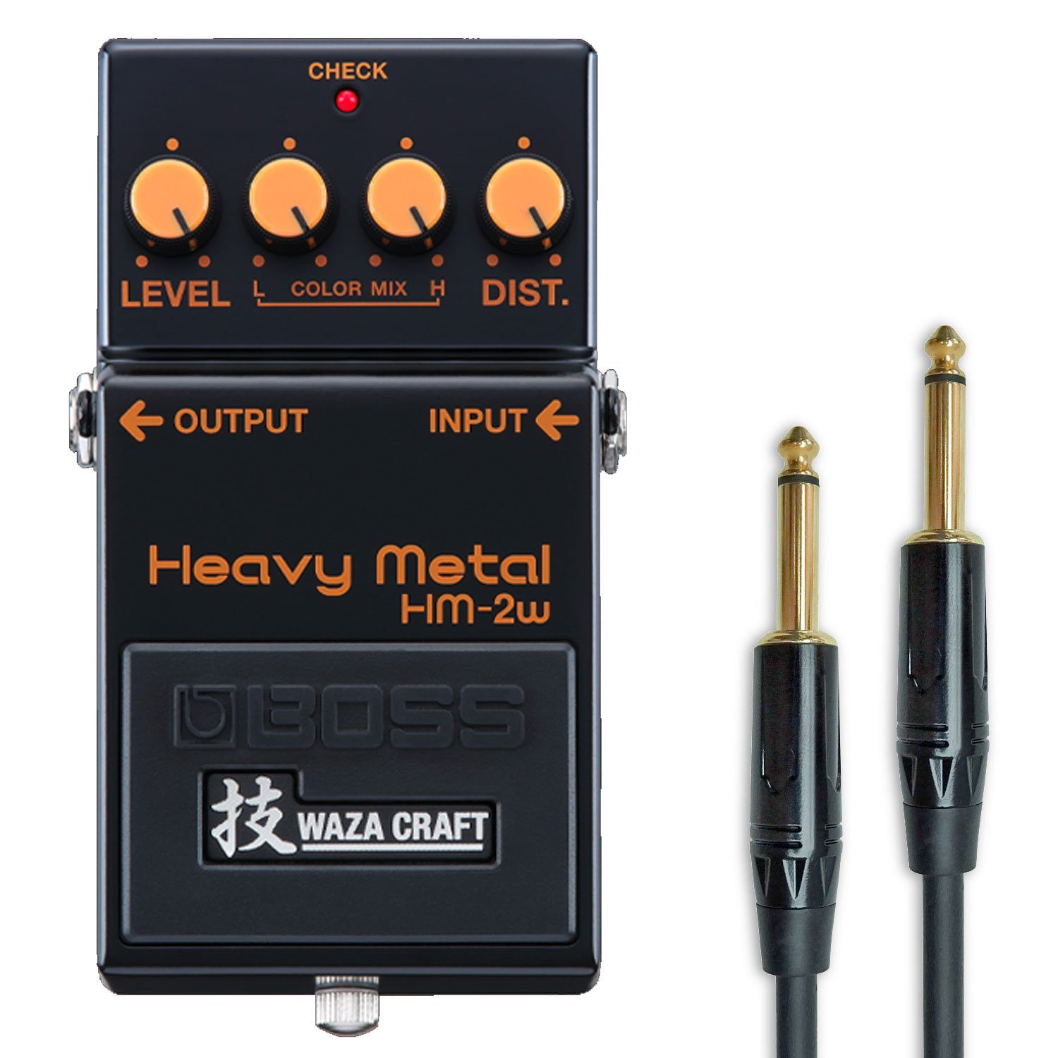 Boss by Roland E-Gitarre Boss HM-2W Heavy Metal Waza Craft Pedal mit Kabel, Effektgerät, Spar-Set, Mit Kabel
