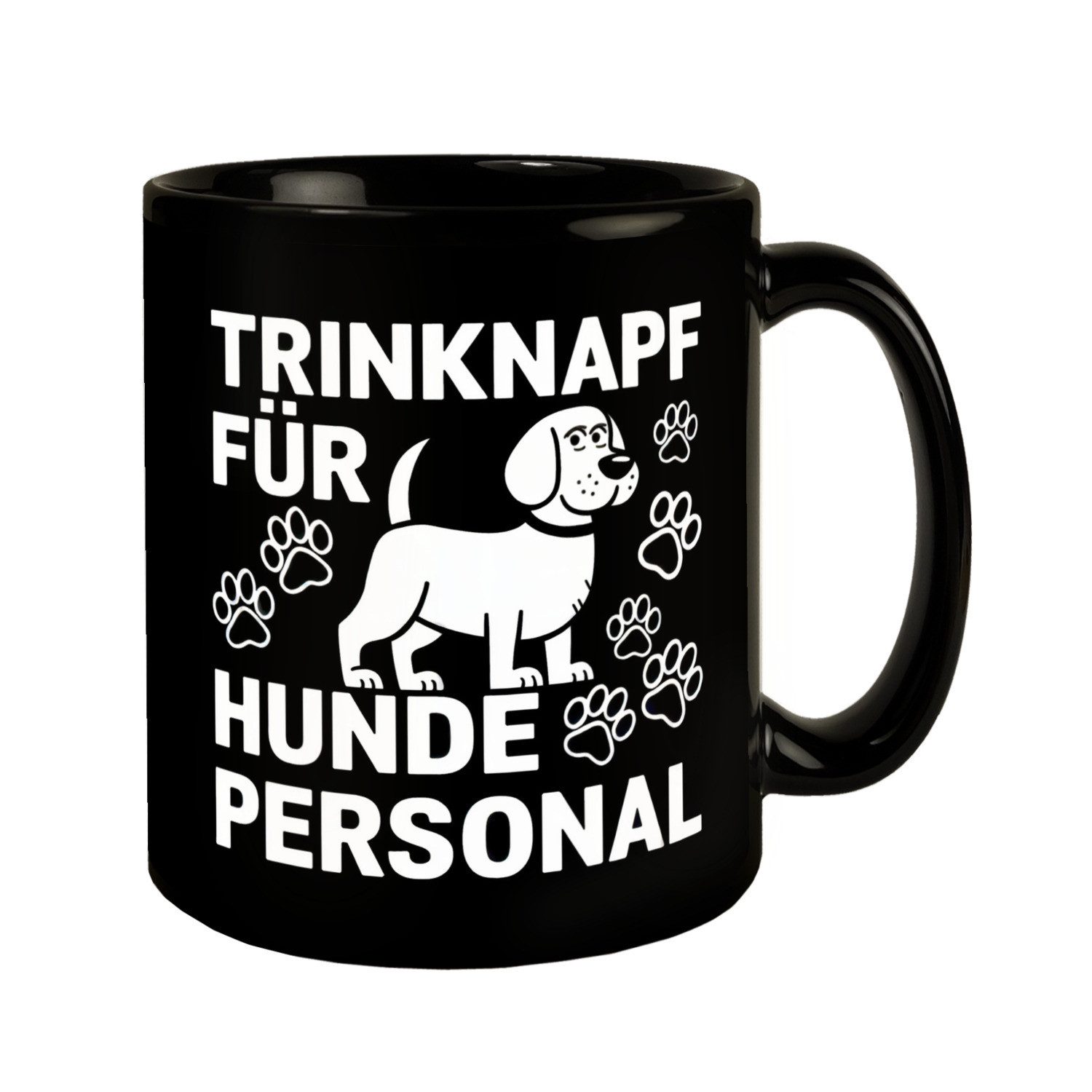 speecheese Tasse Trinknapf für Hundepersonal Tasse mit Hund und Pfotenabdrücken