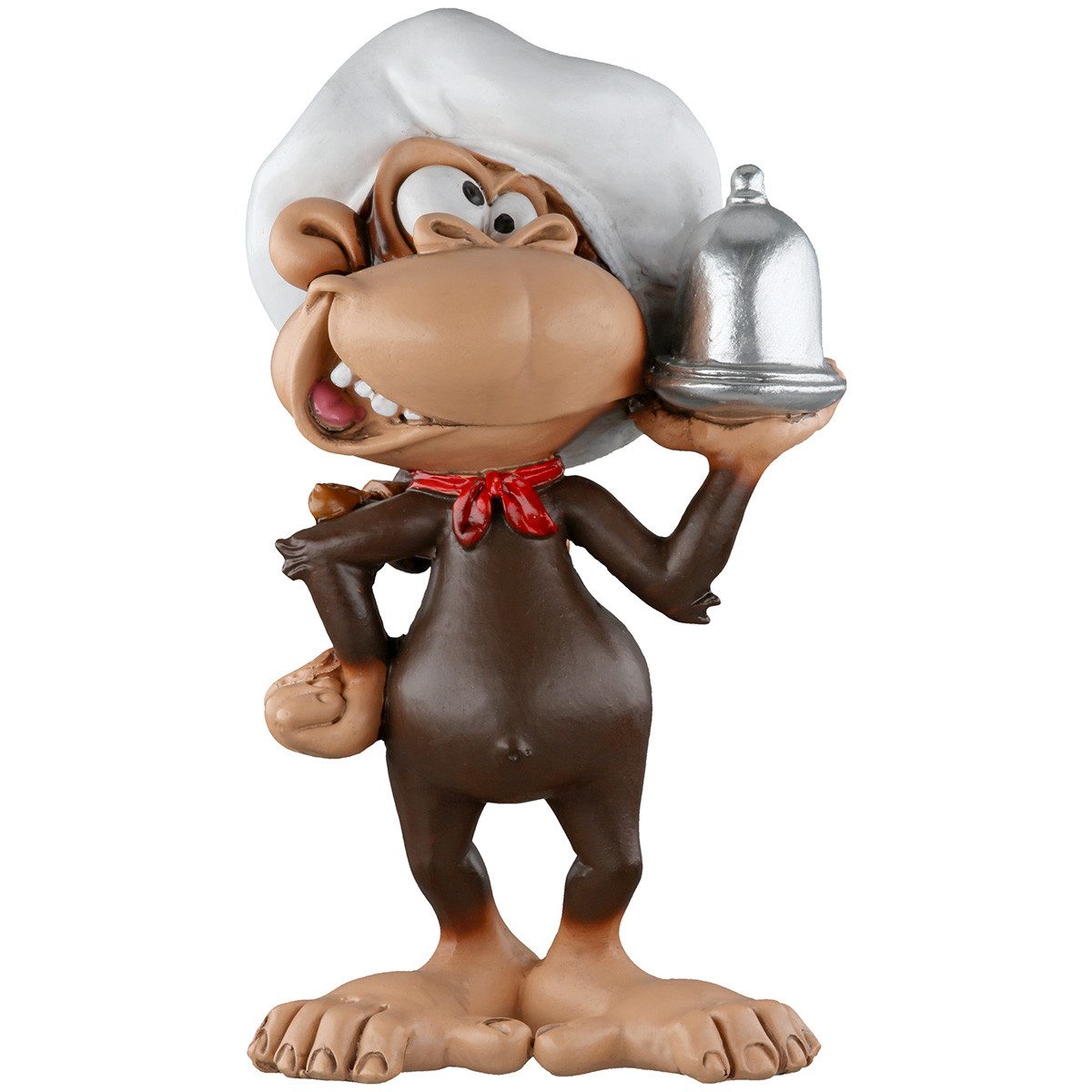 MF Comicfigur Chef Monkey Affenfigur Koch mit Kochmütze Deko Braun Weiß 12c günstig online kaufen