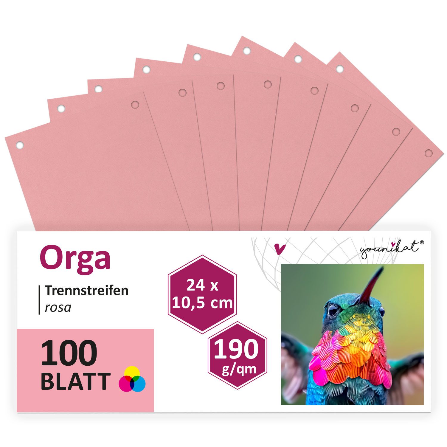younikat Trennstreifen Trennstreifen mit Abheftlochung 2-fach