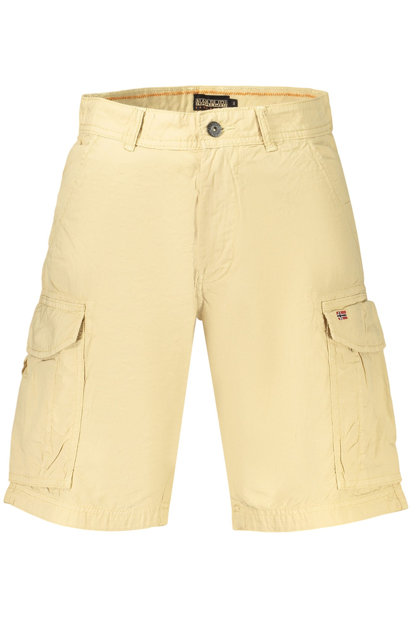 Napapijri 5-Pocket-Hose Herren-Bermudashorts Beige: Komfortabel mit Cargotaschen & Logo