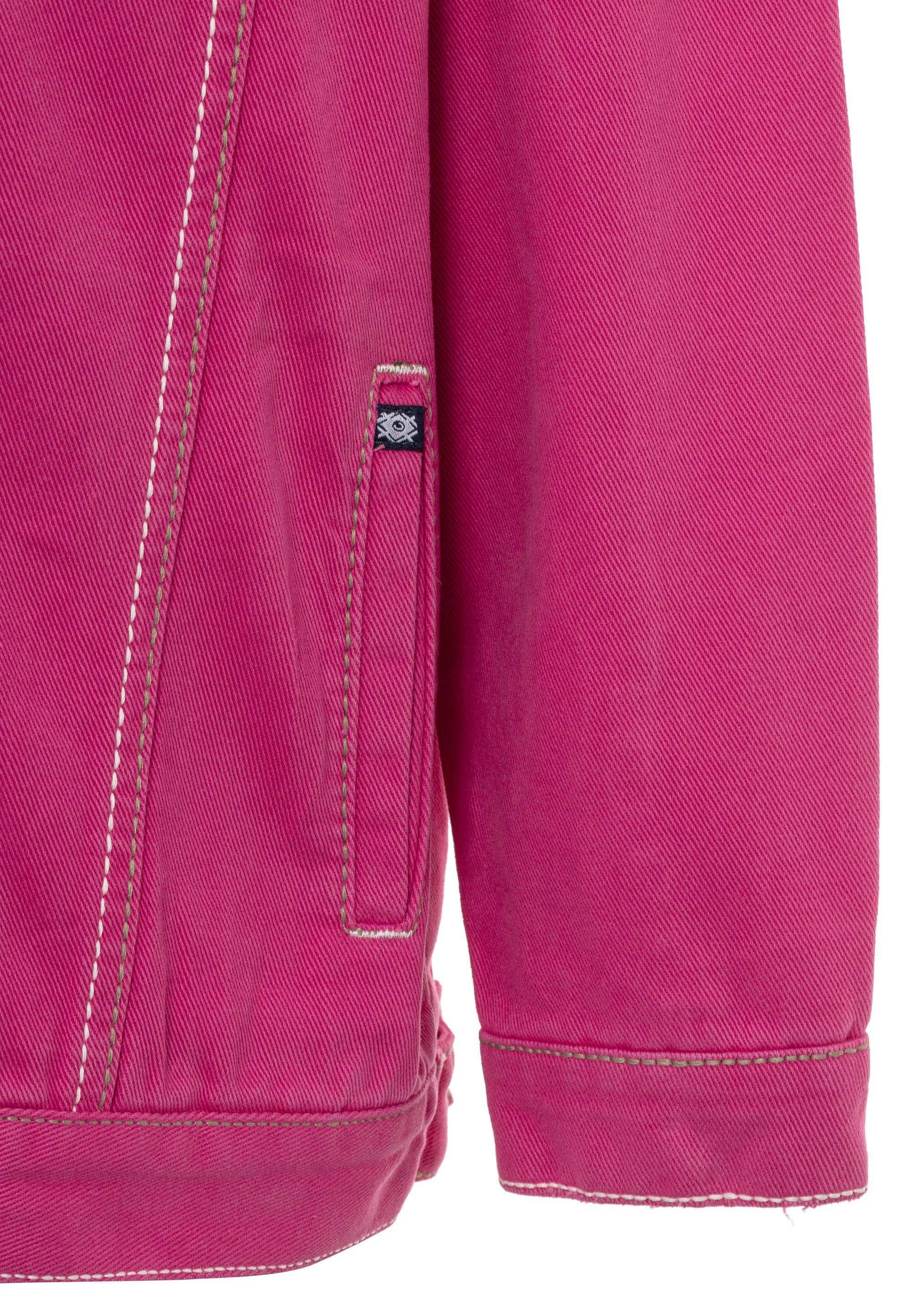 Baxx Jeansjacke Look modernem in Cipo & fuchsia