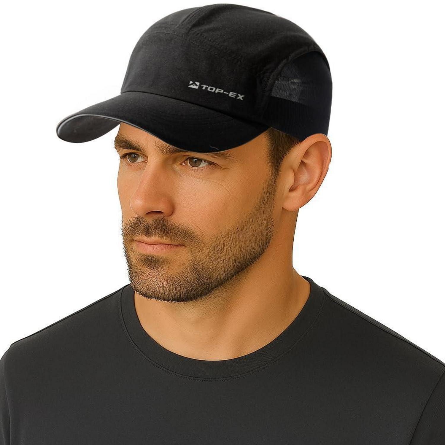 Baseball Cap Basecap Herren Damen Mesh Sonnenschutz Laufkappe 95550 Schwarz XL XXL