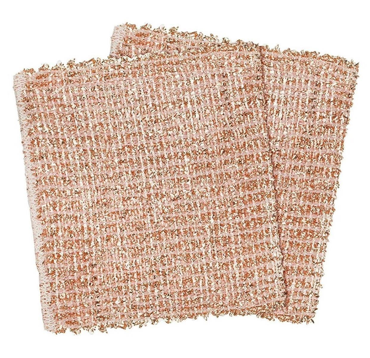 BAYLI Pizzaschneider 2er Set Kupfer Reinigungstücher für Edelstahl, Glas, Porzellan & Keram