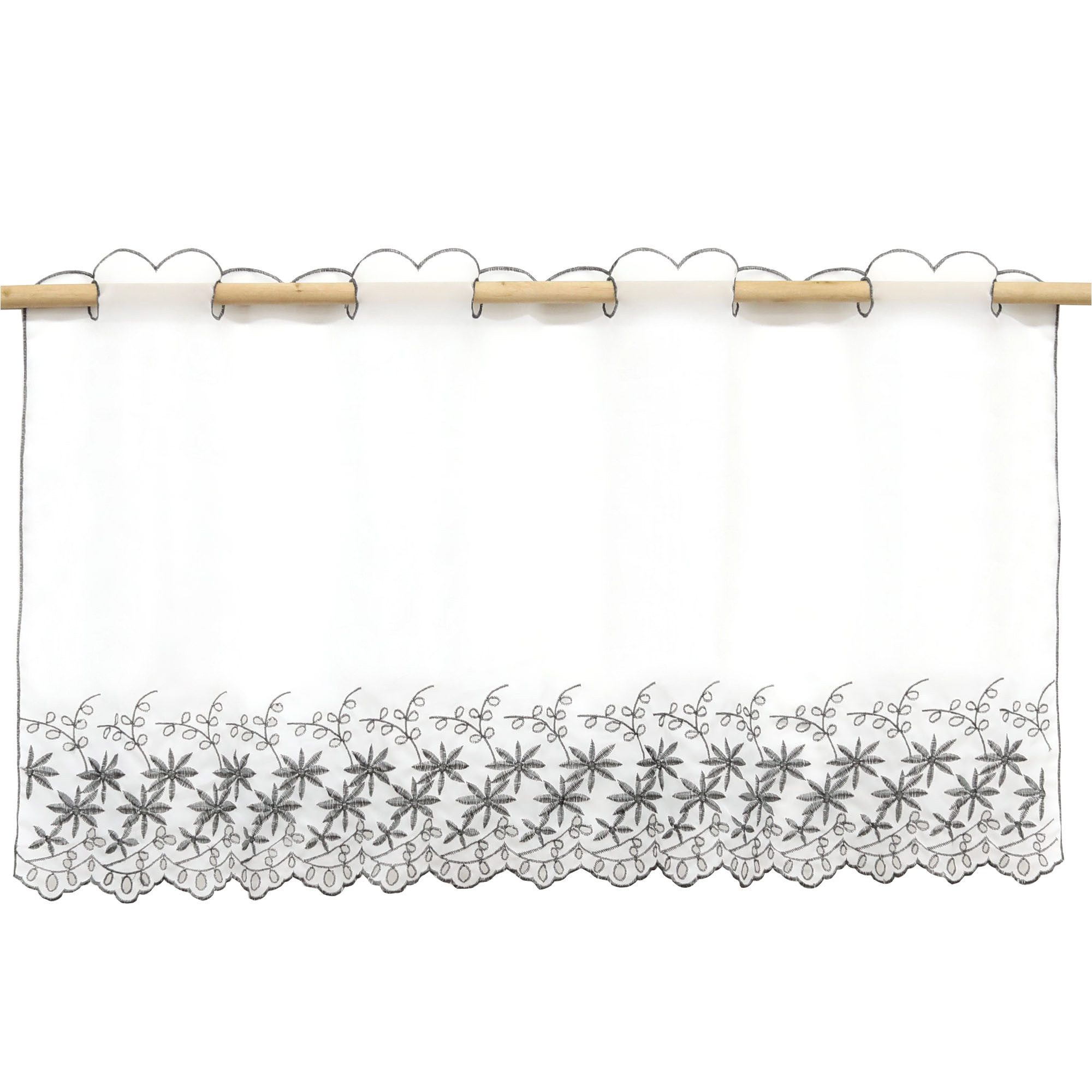 Delien Scheibengardine Jasmin, Durchzuglöcher, transparent, Kurzstore günstig online kaufen