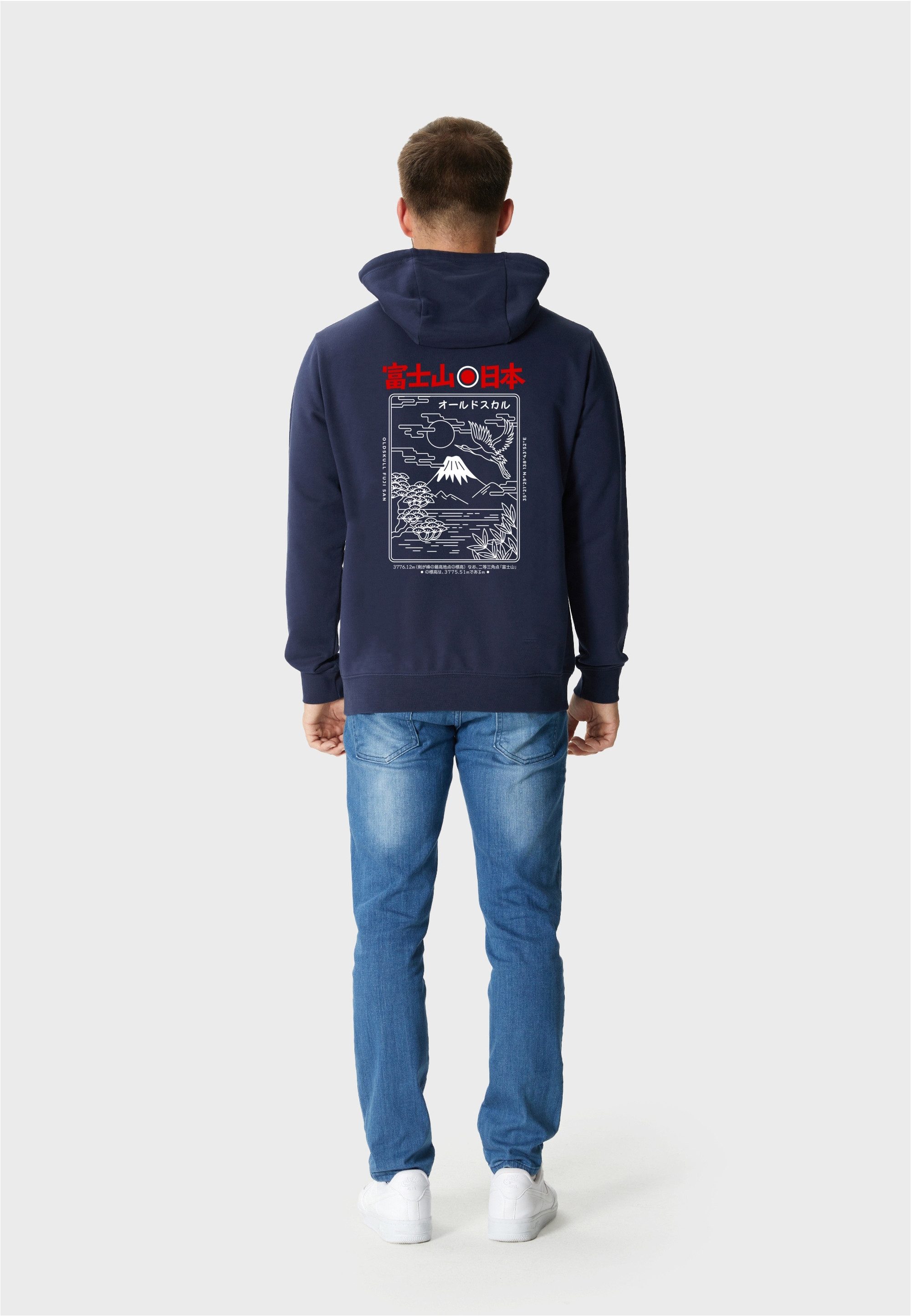 Oldskull Kapuzensweatshirt Asian Futeesan (1-tlg) mit angesagtem Mount Fuji-Print