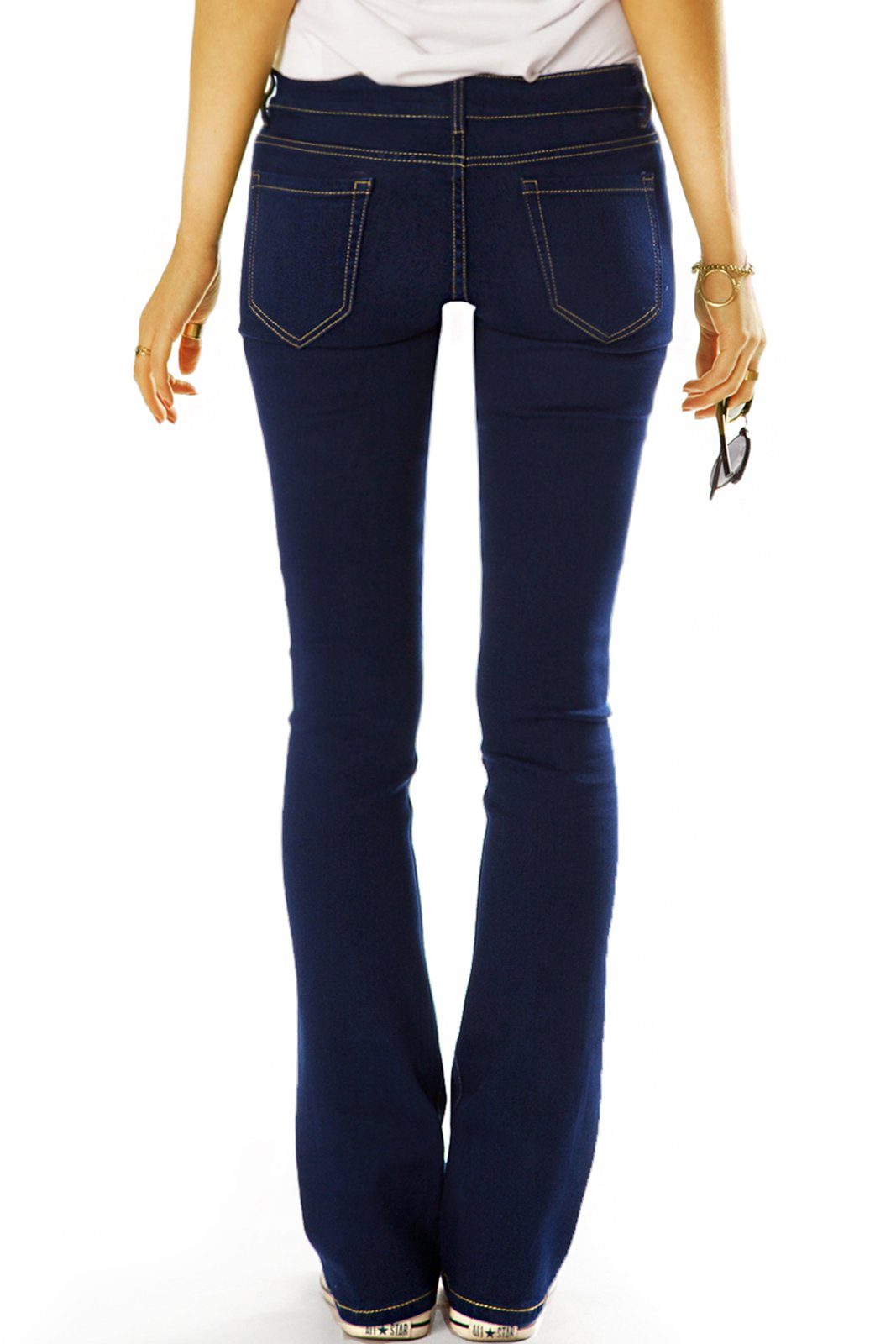 be styled Bootcut-Jeans Hüftjeans Bootcut Jeanshose Stretchjeans - Damen -j18g mit Stretch-Anteil