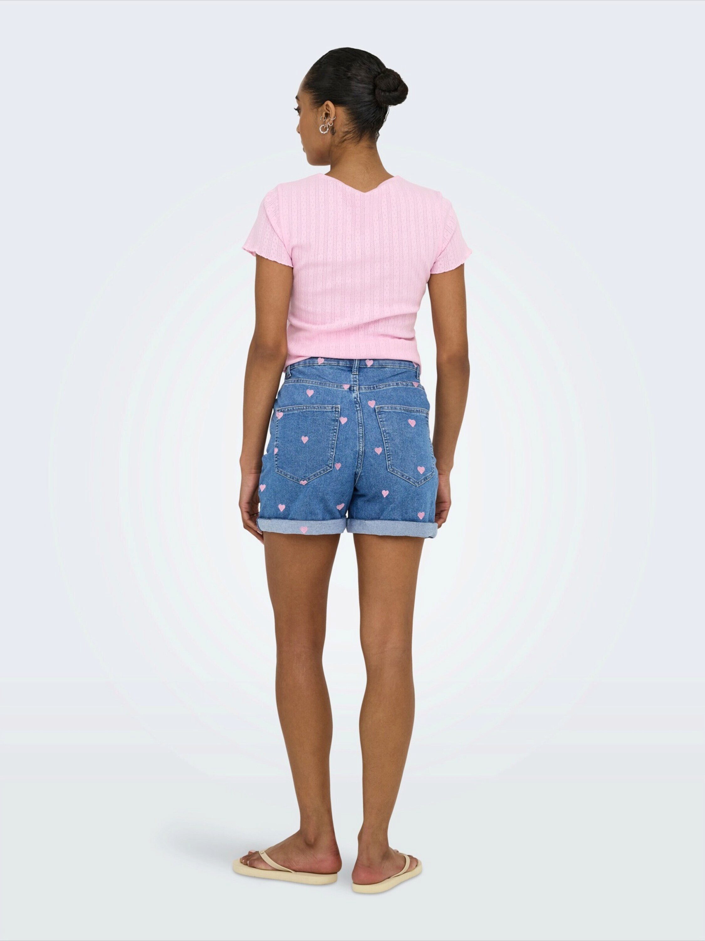 ONLY Jeansshorts ONLHUSH (1-tlg) Stickerei