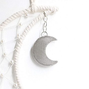 Silberstern Wanddekoobjekt Wandbehang aus Spitze gewebter Mond-Traumfänger – Boho-Chic (1 St), Mond-Hängetuch, geeignet für die Dekoration von Haus- und Zimmertüren