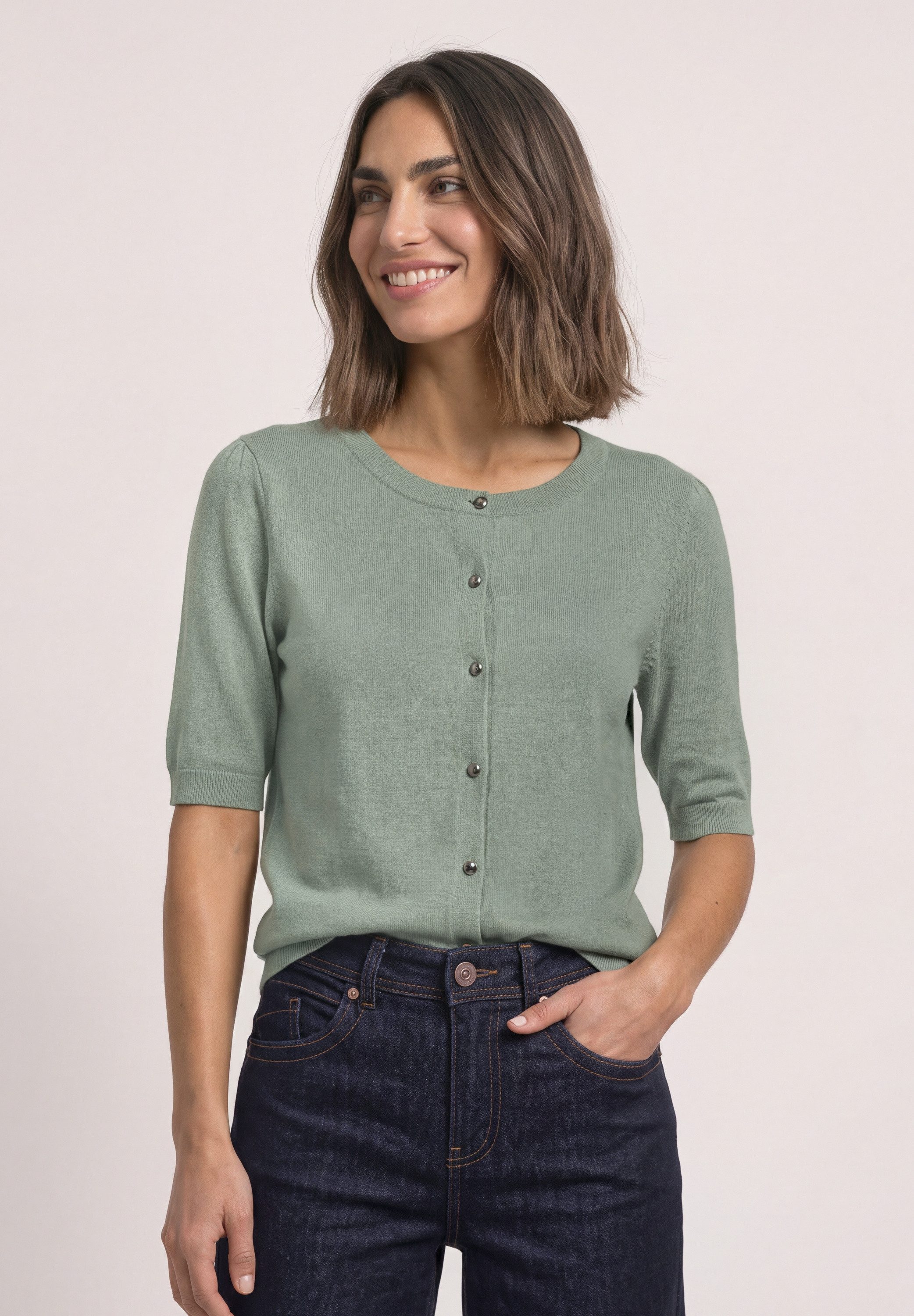 STREET ONE Cardigan mit Rundhalsausschnitt