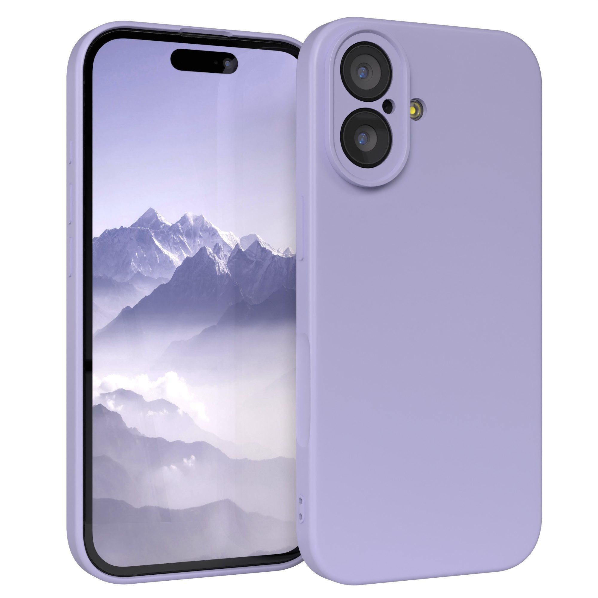 EAZY CASE Handyhülle für Apple iPhone 17 Hülle Silikon 6,3 Zoll, Silikonhülle stoßfest Smart Slimcover Case Dünn Blau Lila