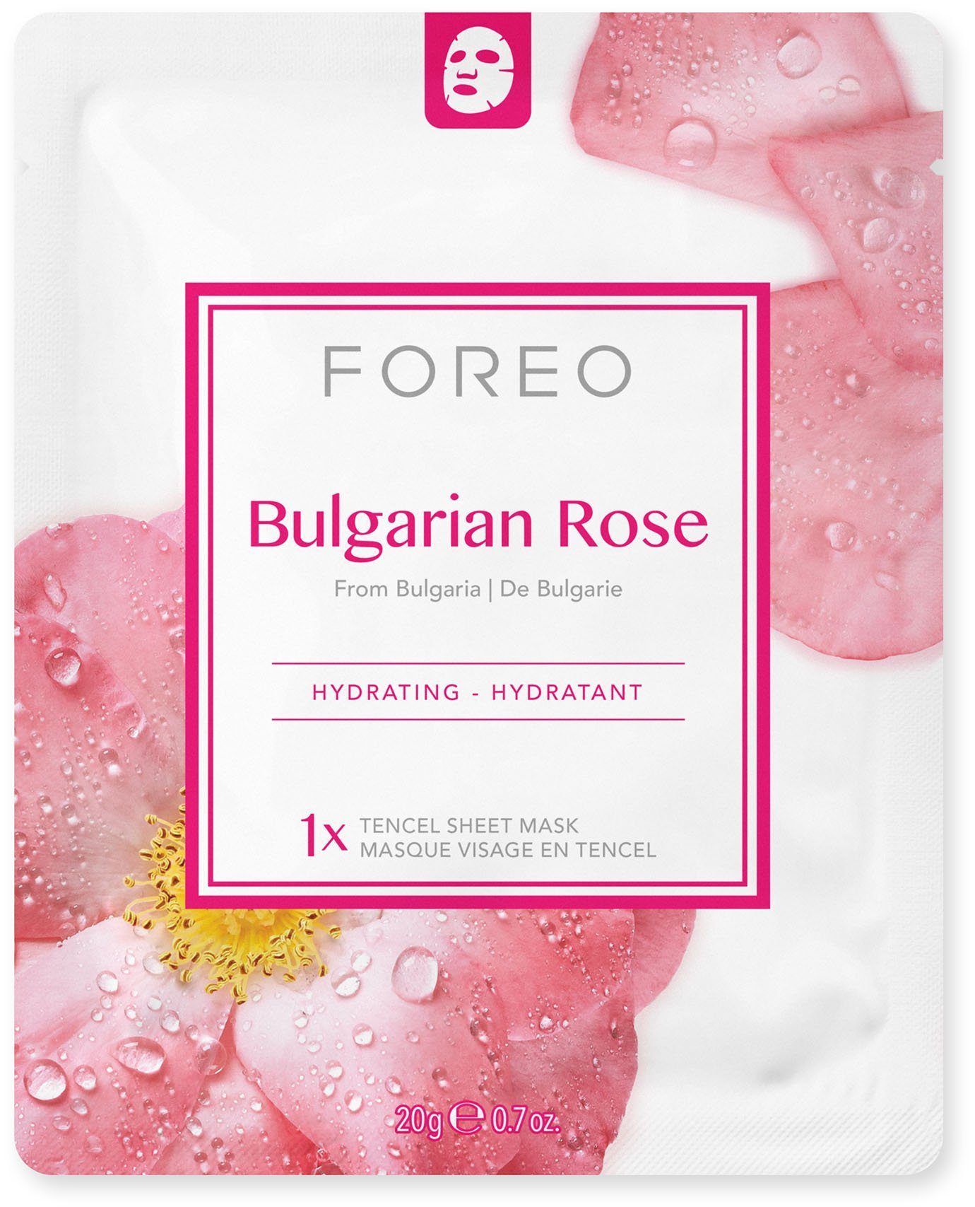 Farm Gesichtsmaske FOREO Sheet To Masks Rose, Bulgarian Collection 3-tlg. Face