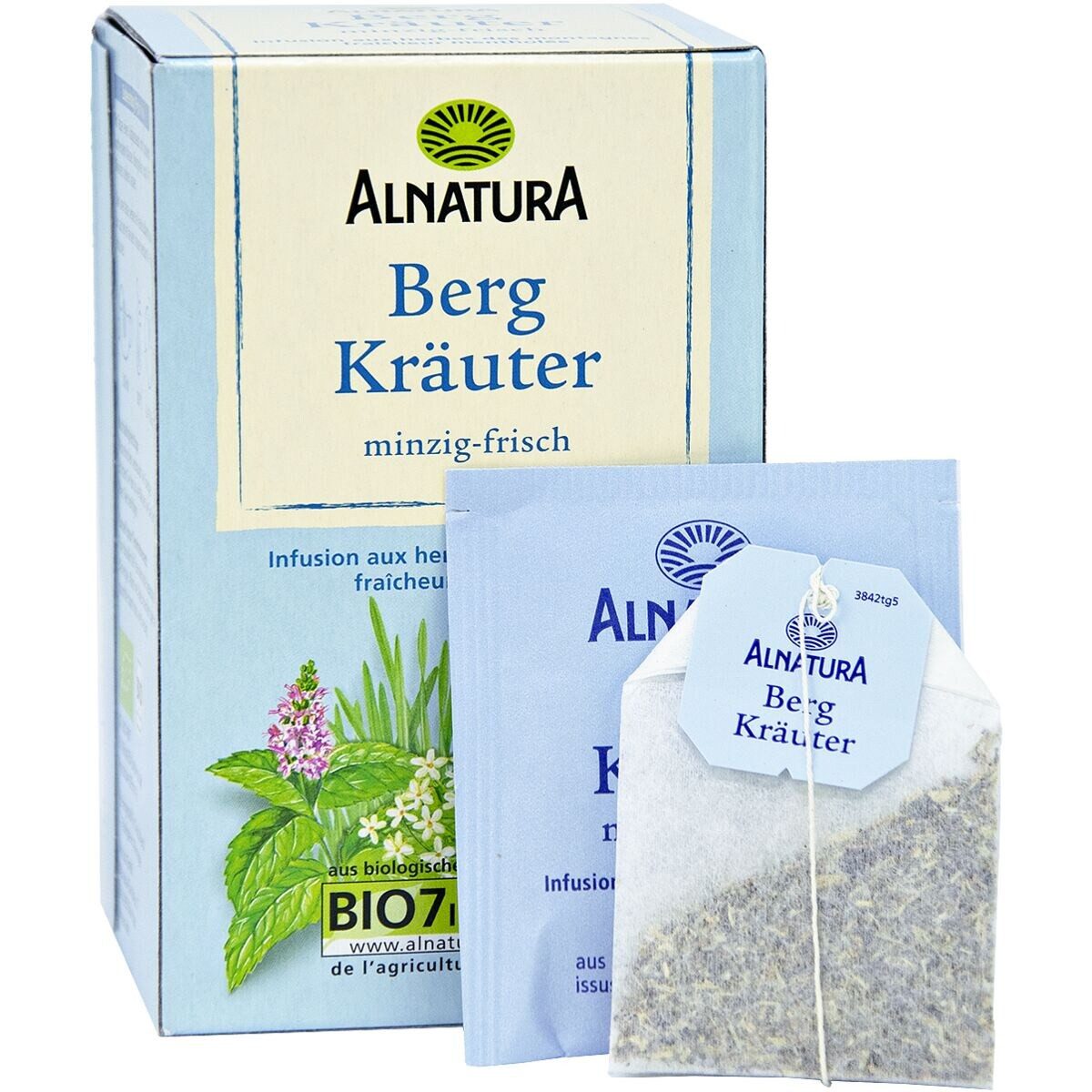 Alnatura Tee Bergkräuter, Kräutertee, 20 Aufgussbeutel