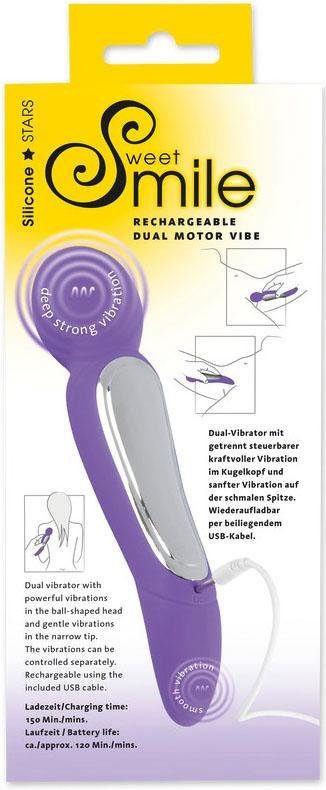 Wand Rechargeable Massager Motor Smile Dual Vibe