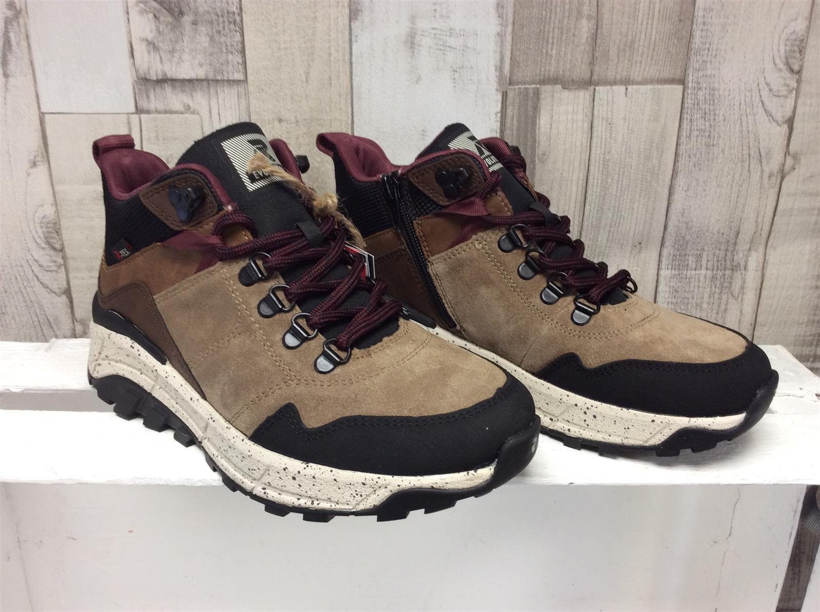 Rieker Rieker Damen Knöchel-Schnürschuh beige-schwarz 38 Schnürschuh