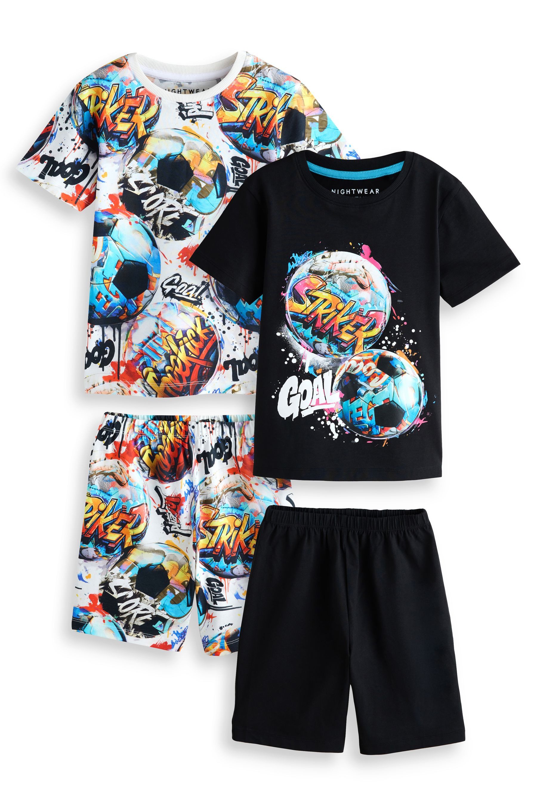 Next Pyjama 2er-Pack kurze Schlafanzüge aus 100 % Baumwolle (4 tlg)