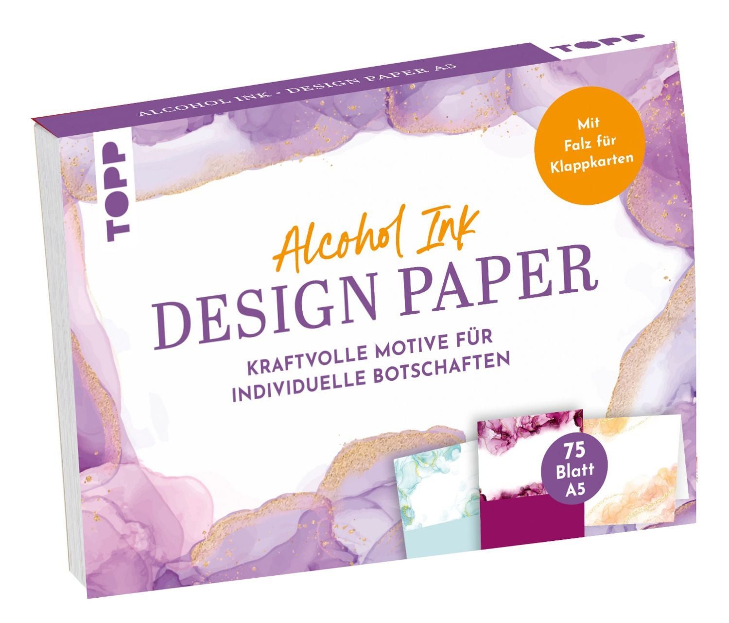 Briefpapier Design Paper DIN A5 Alcohol Ink