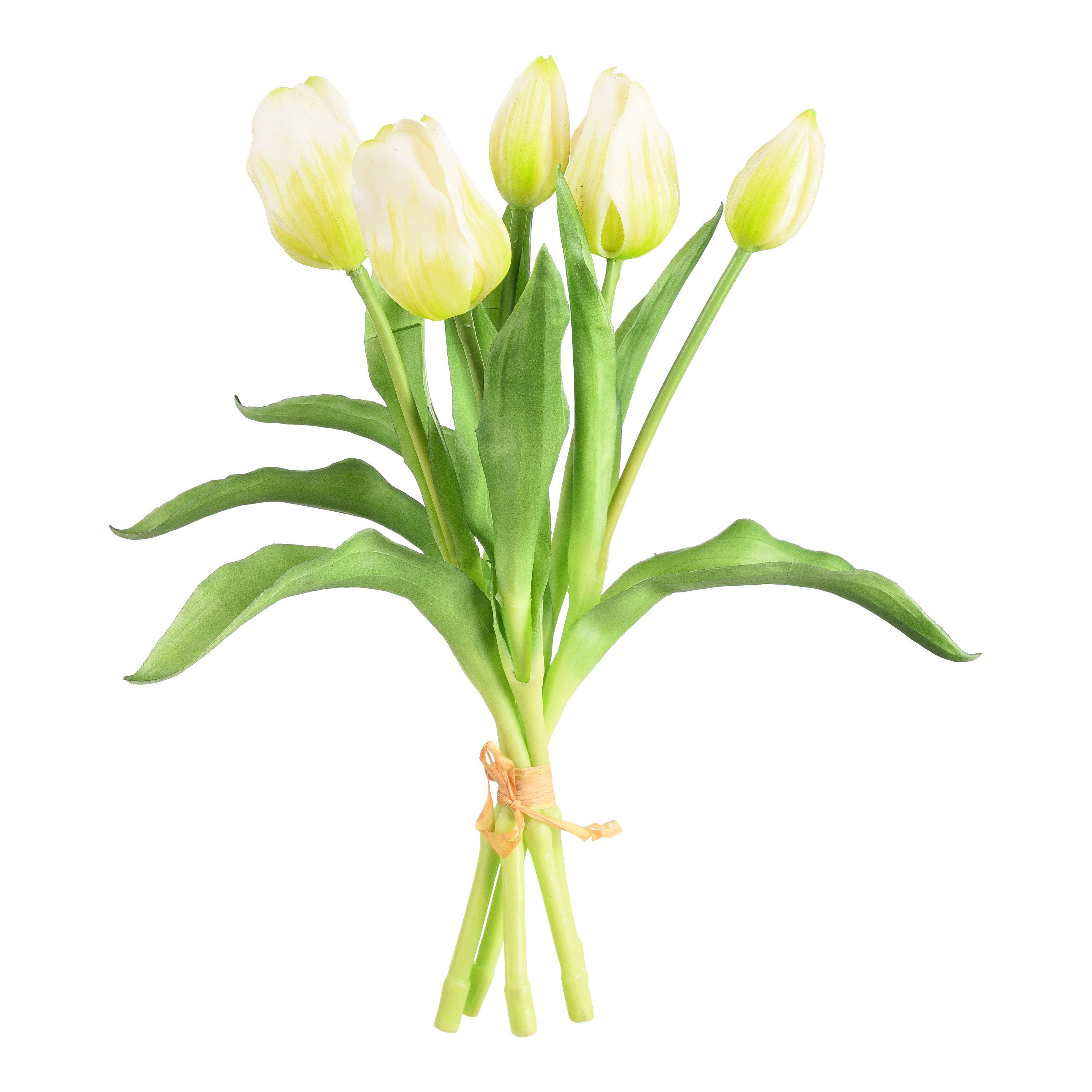 Tulpe, Zentimeter 28 L Papier, Kunstblumenbund Kunstblume Polyvinylchlorid, Depot, aus Eisen, Weiß