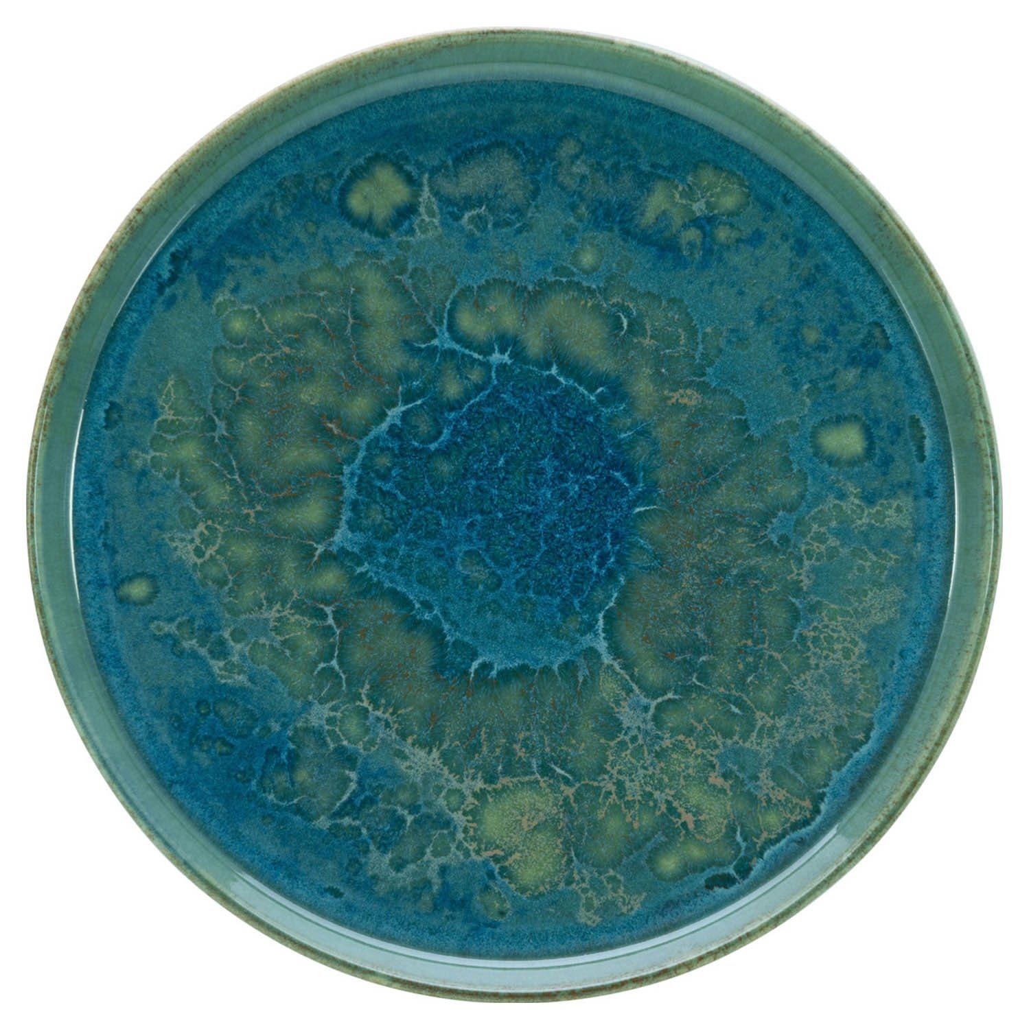 CreaTable Speiseteller YUKI, Speiseteller, Hellblau, Weiß, Ø 28 cm