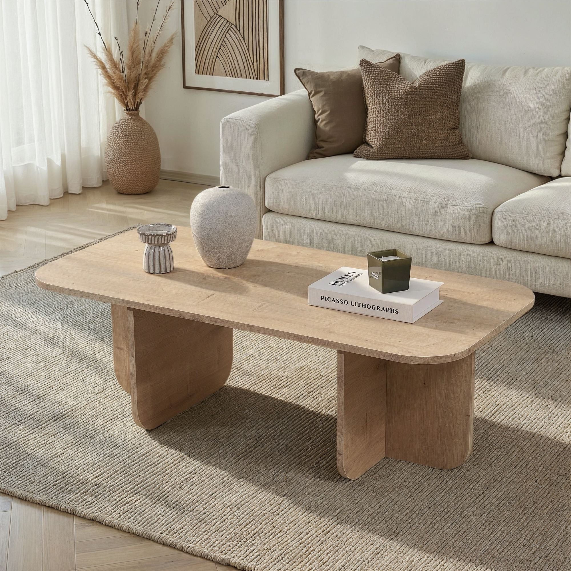 Skye Decor Couchtisch >>Akira<< (Packung, 1-St., 1 Rechteckige Couchtische), 5 Dekore zur Wahl, 120x60 cm Fläche,41,4 cm Höhe