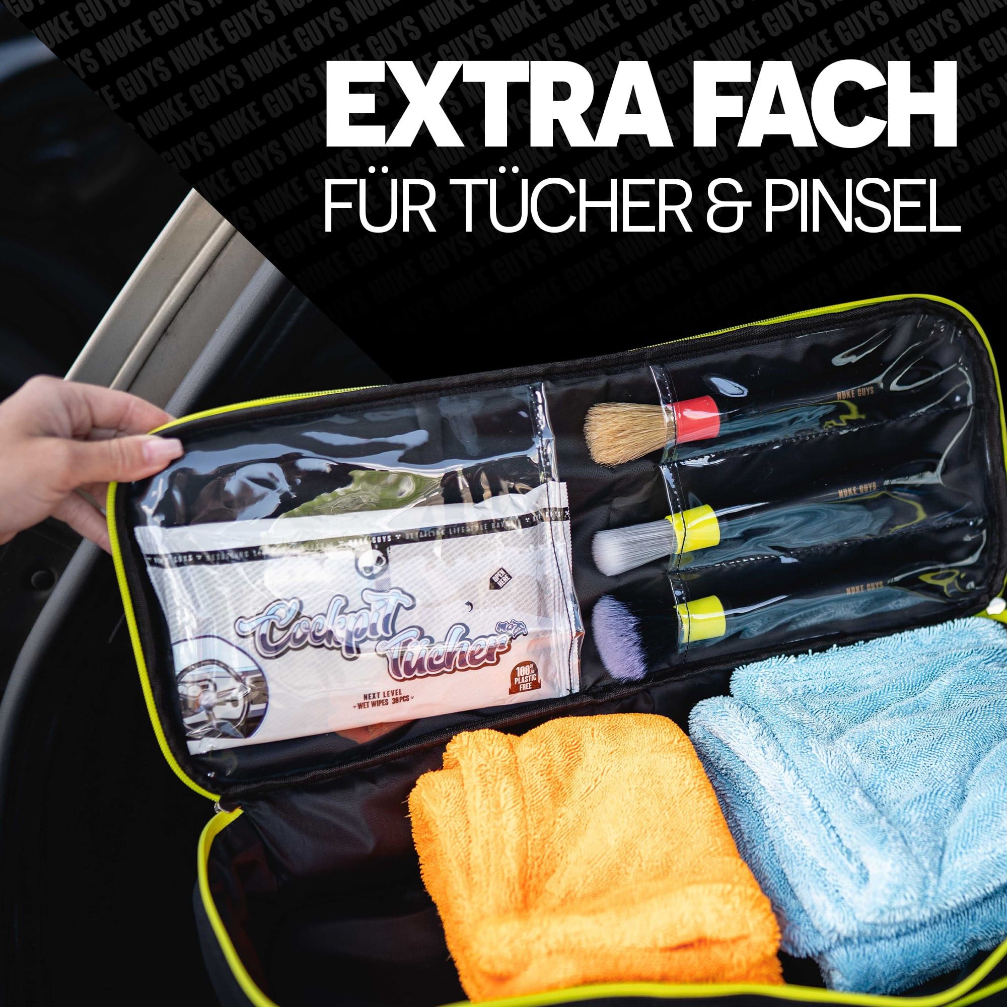 Nuke Guys Aufbewahrungstasche Auto Kofferraumtasche Detailing Bag Big (1-tlg), Detailing Bag mit Klett für optimale Fixierung – Bild 5 von 5
