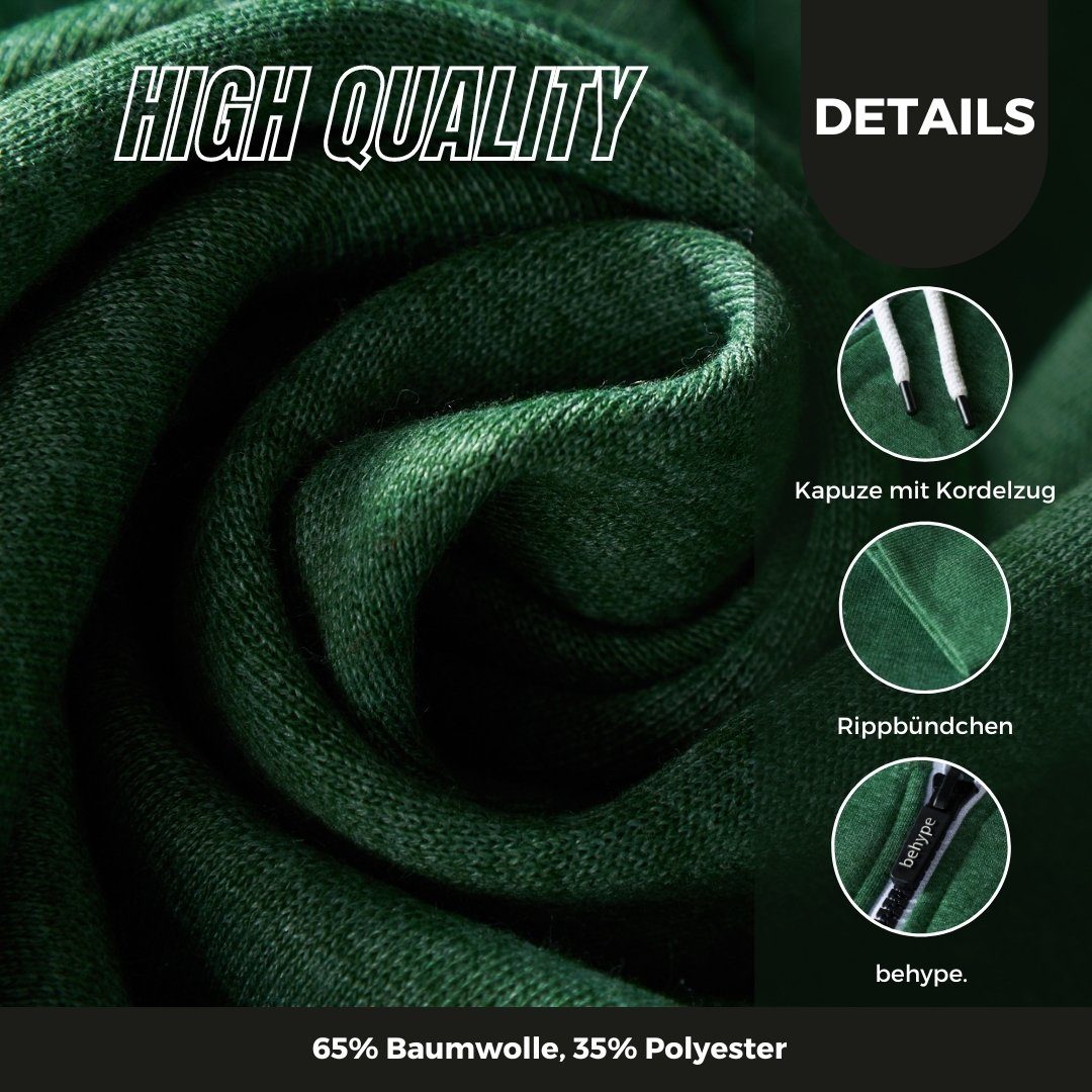 behype Kapuzensweatjacke BHSADAO Basic Kapuzenpullover Hoodie Pullover Swea günstig online kaufen