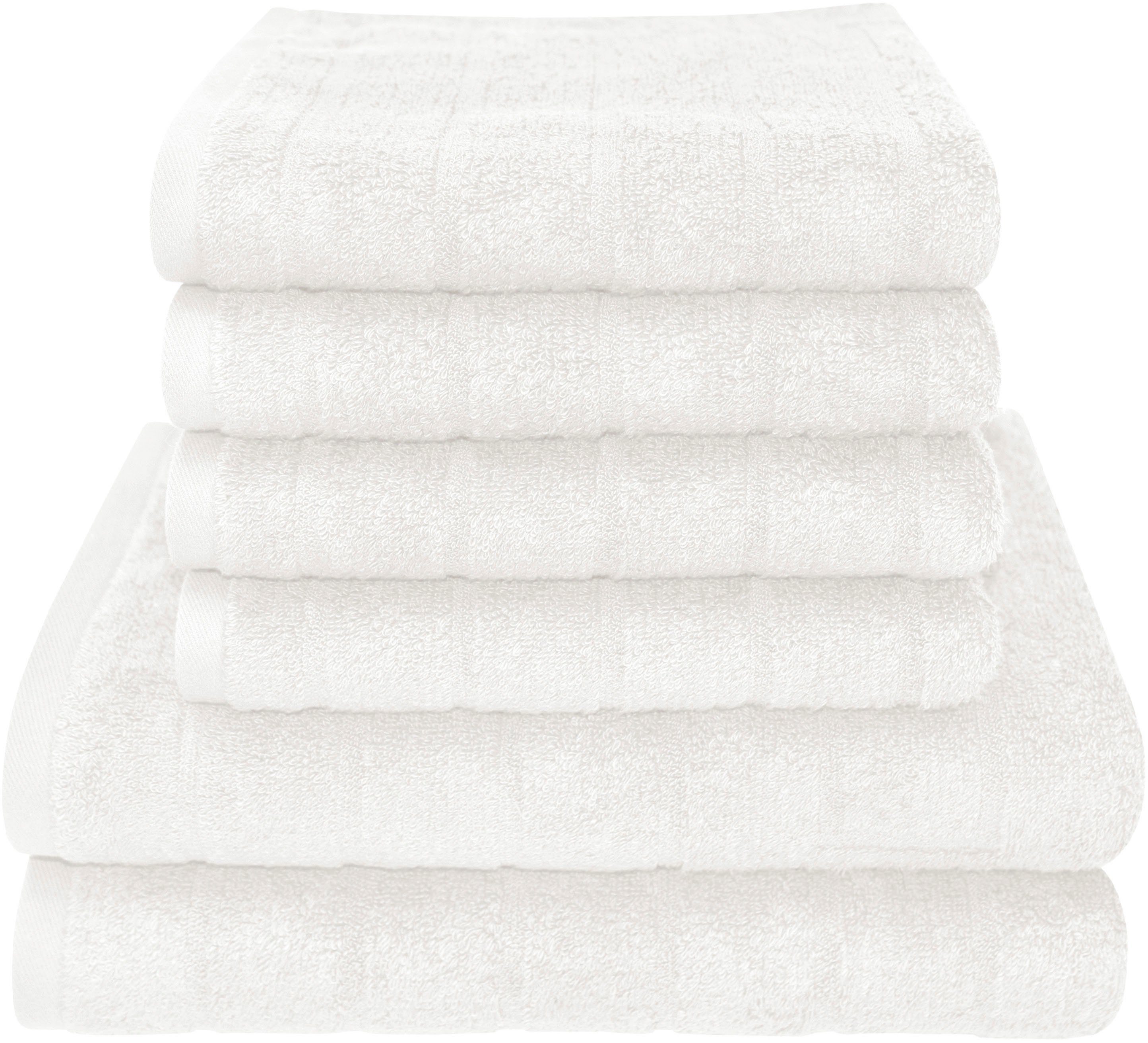 Dyckhoff Handtuch Set City Lights, Walkfrottier (Set, 6-St), 4 Handtücher (50x100cm), 2 Duschtücher (70x140cm)