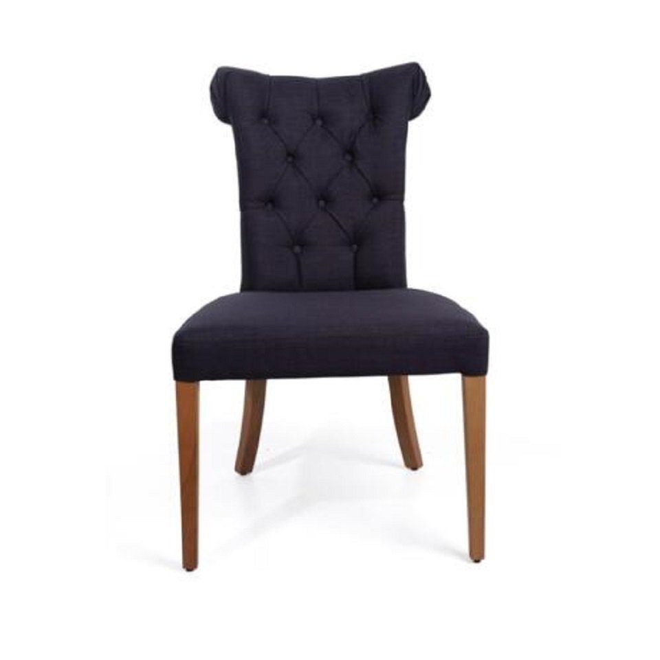 JVmoebel Stuhl Design Stoff Massivholz Art Deco Stuhl Stühle Polster Luxus Lehnstuhl