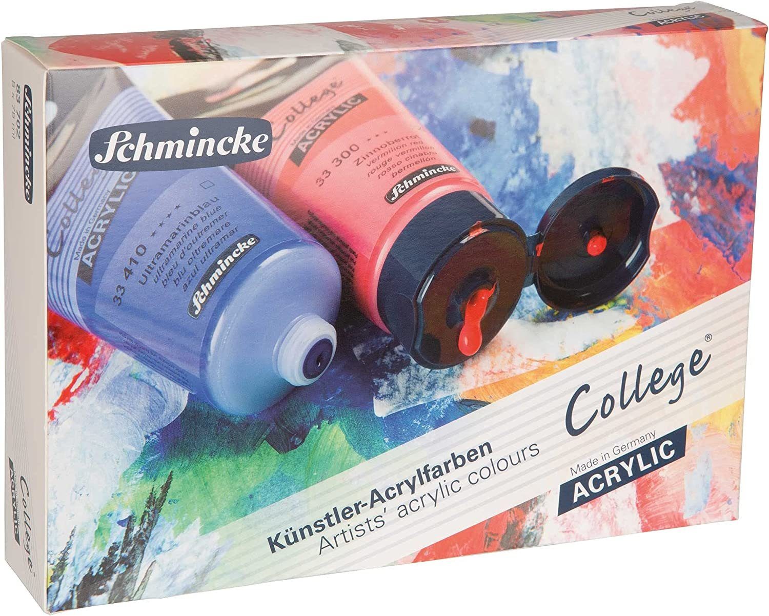 Schmincke Leinwand College Künstler-Acrylfarben Kartonset, Made in Germany
