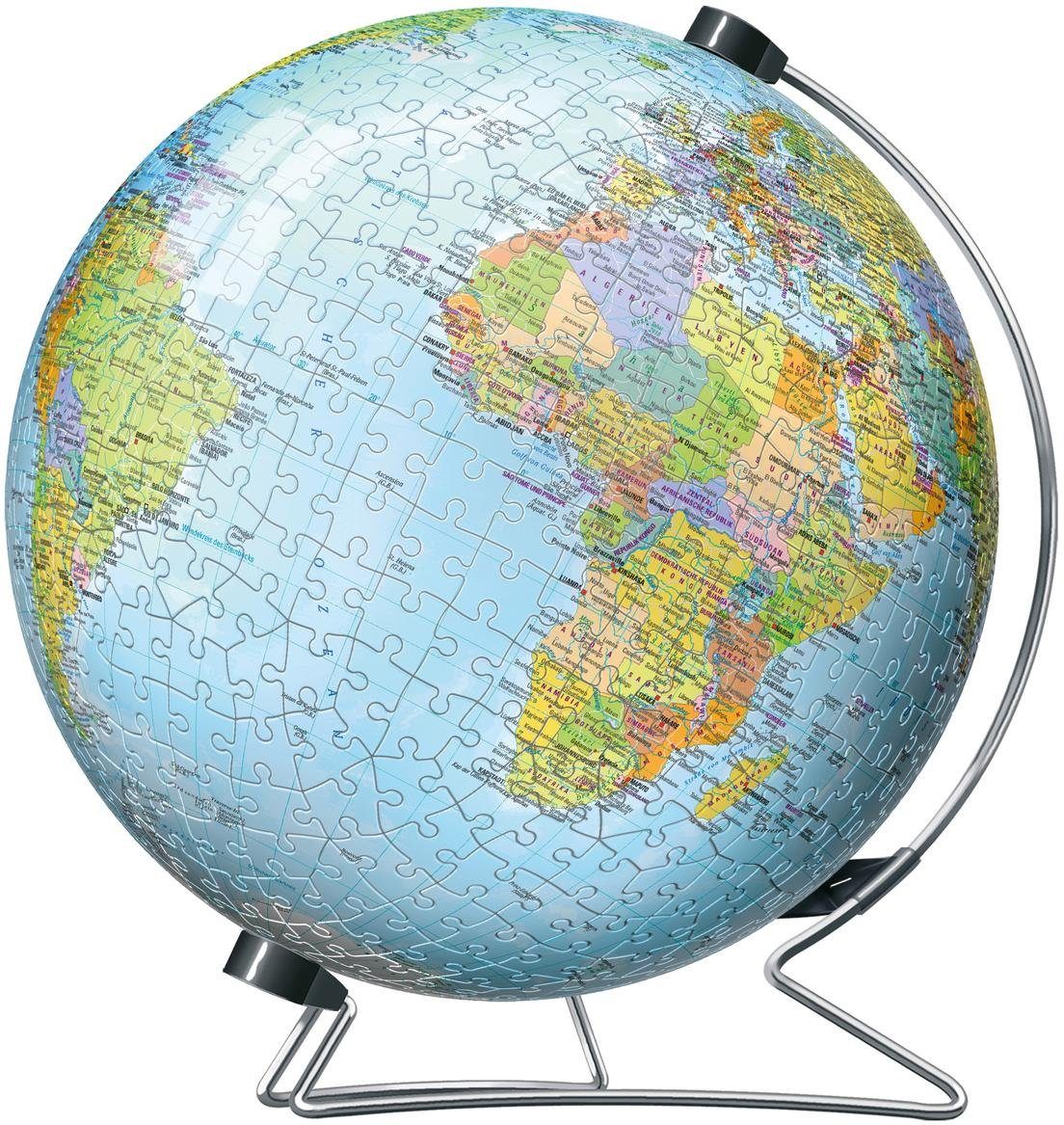 Ravensburger Puzzleball Globus in deutscher Sprache, 540 Puzzleteile, Made in Europe