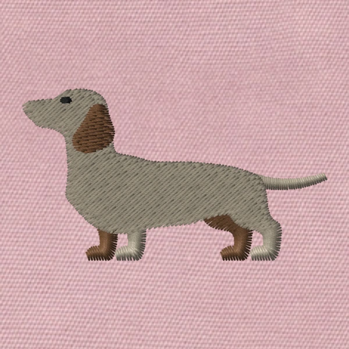 Spreadshirt Kosmetiktasche Dackel Stickerei Vintage Täschchen (1-tlg)