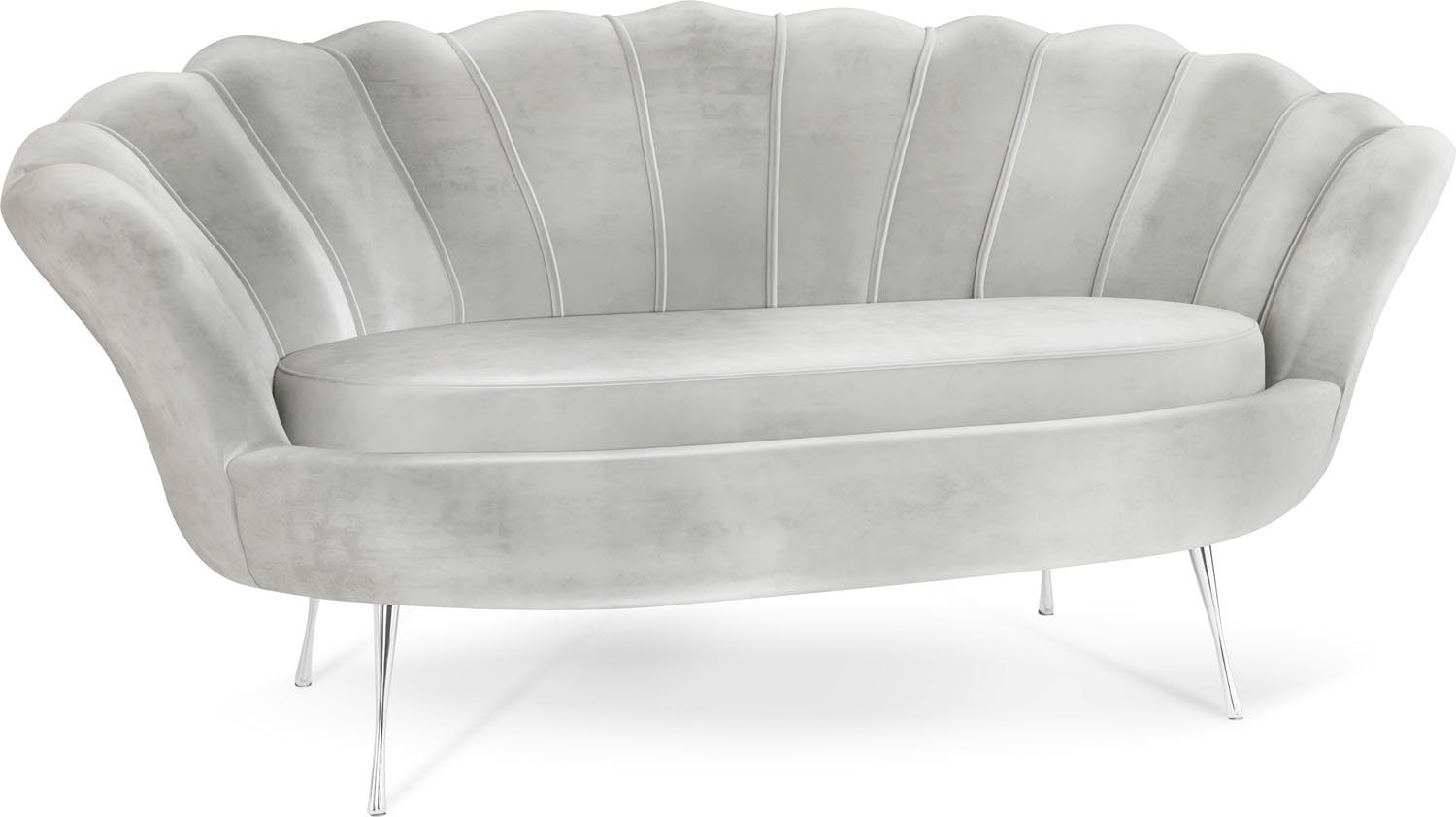 WFL GROUP Sofa Muschel, Samt 2-Sitzer günstig online kaufen