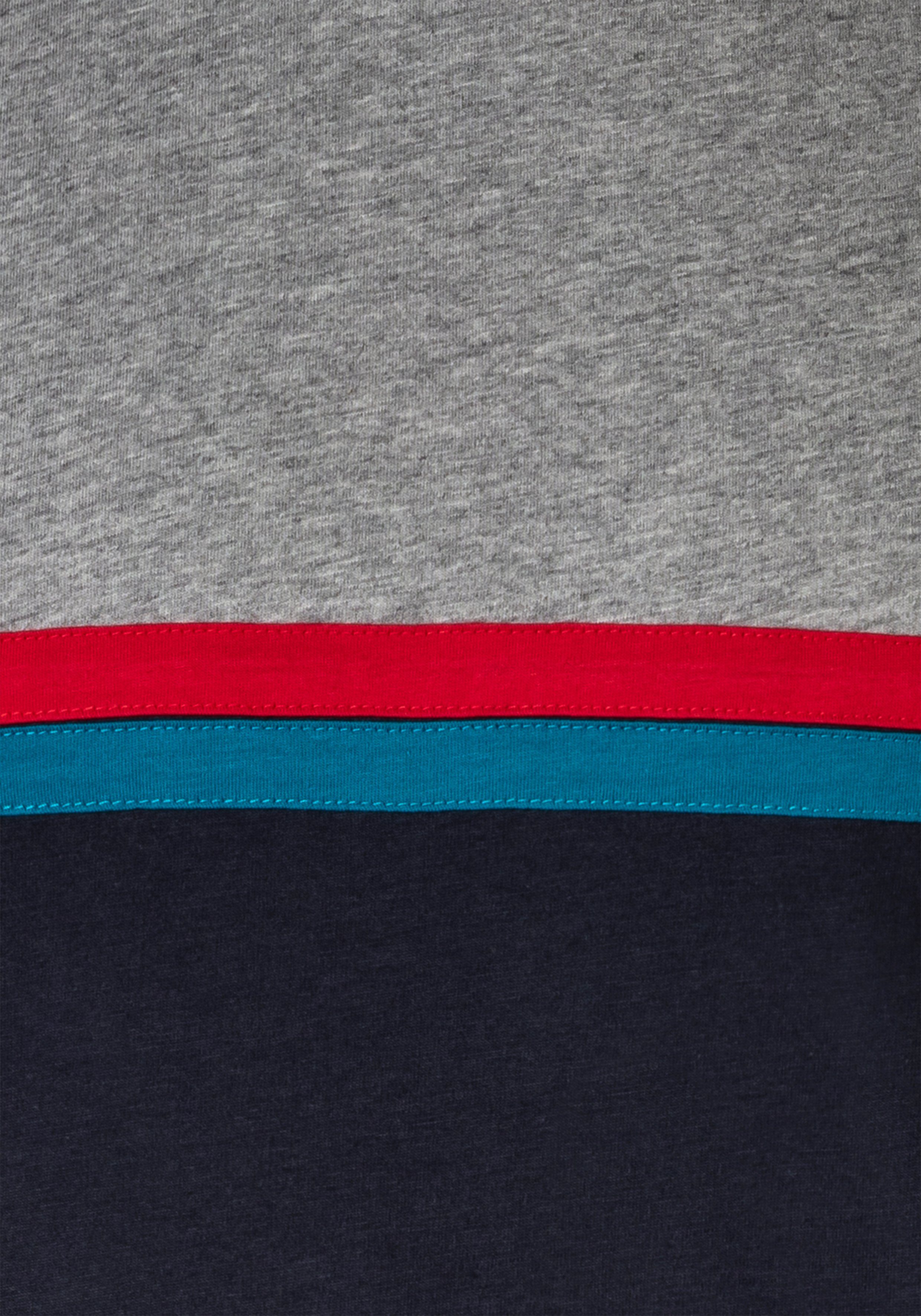 le jogger® Pyjama (2 tlg., 1 Stück) Schlafanzug mit Colorblock