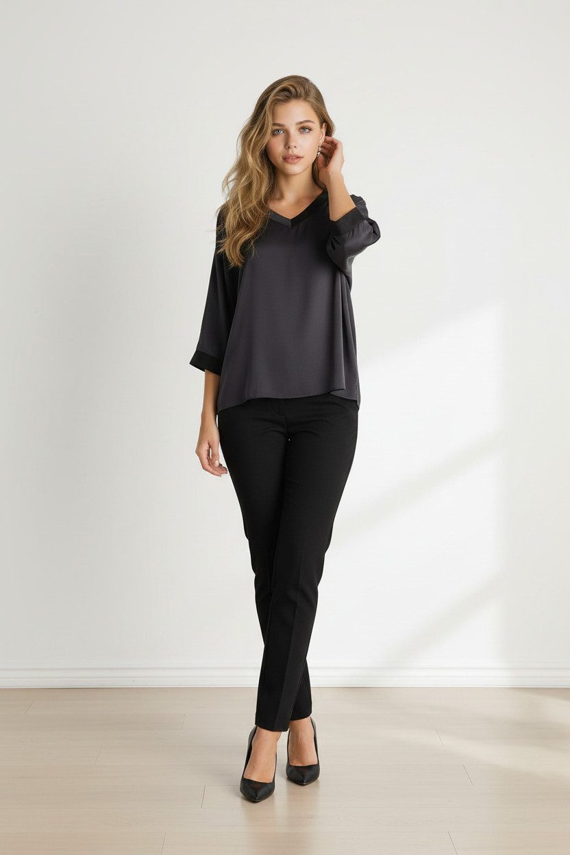 Zuckerwatte Satinbluse silktouch