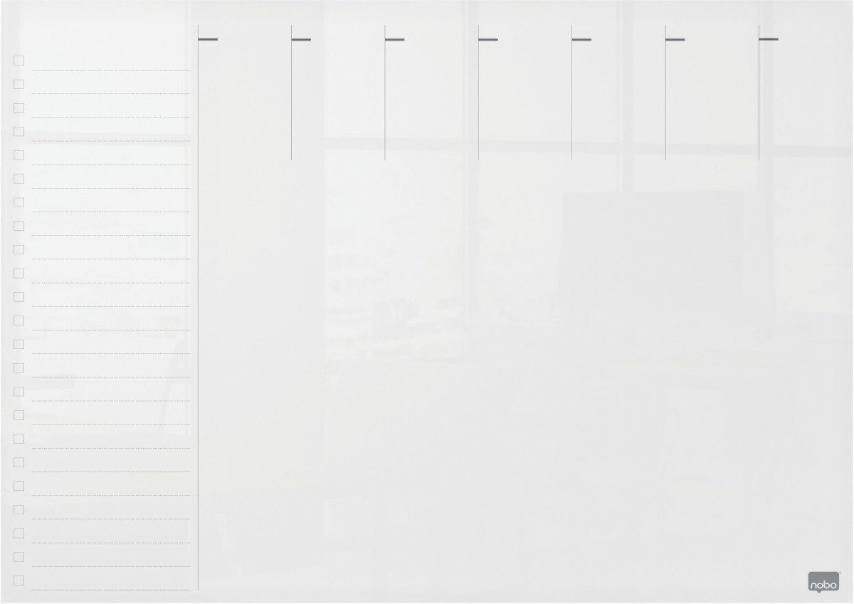 NOBO Wandtafel Wochenplaner Acryl A3 glasklar