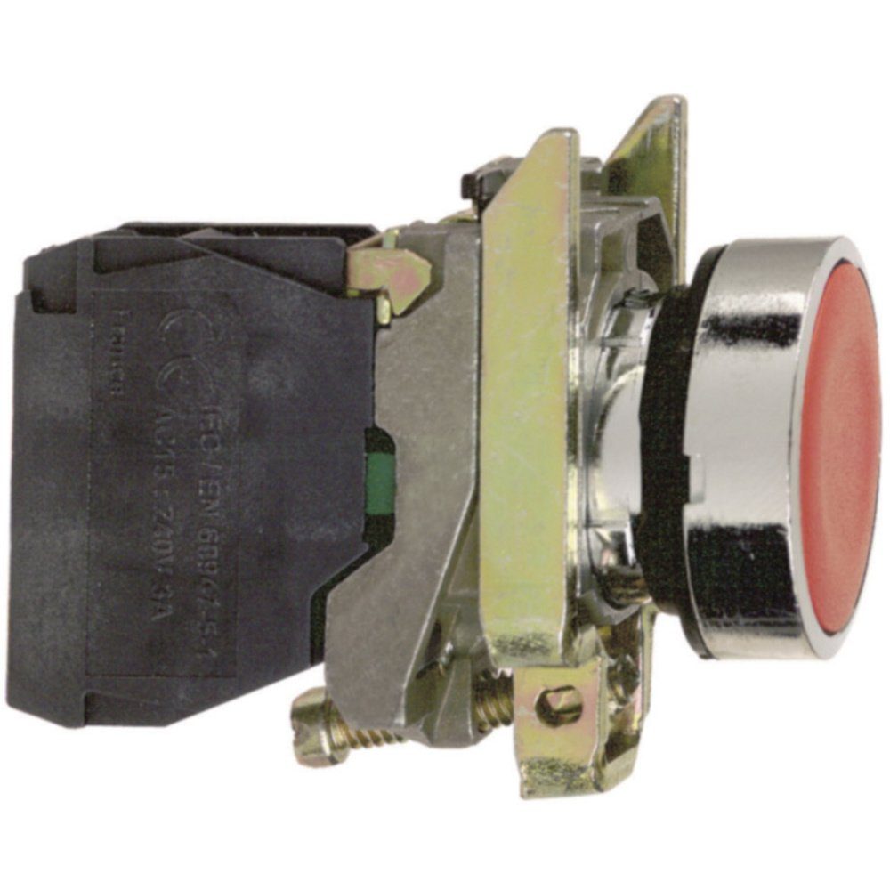 Schalter Schneider Electric XB4BA51 Harmony XB4BA51 Drucktaster Betätiger flach