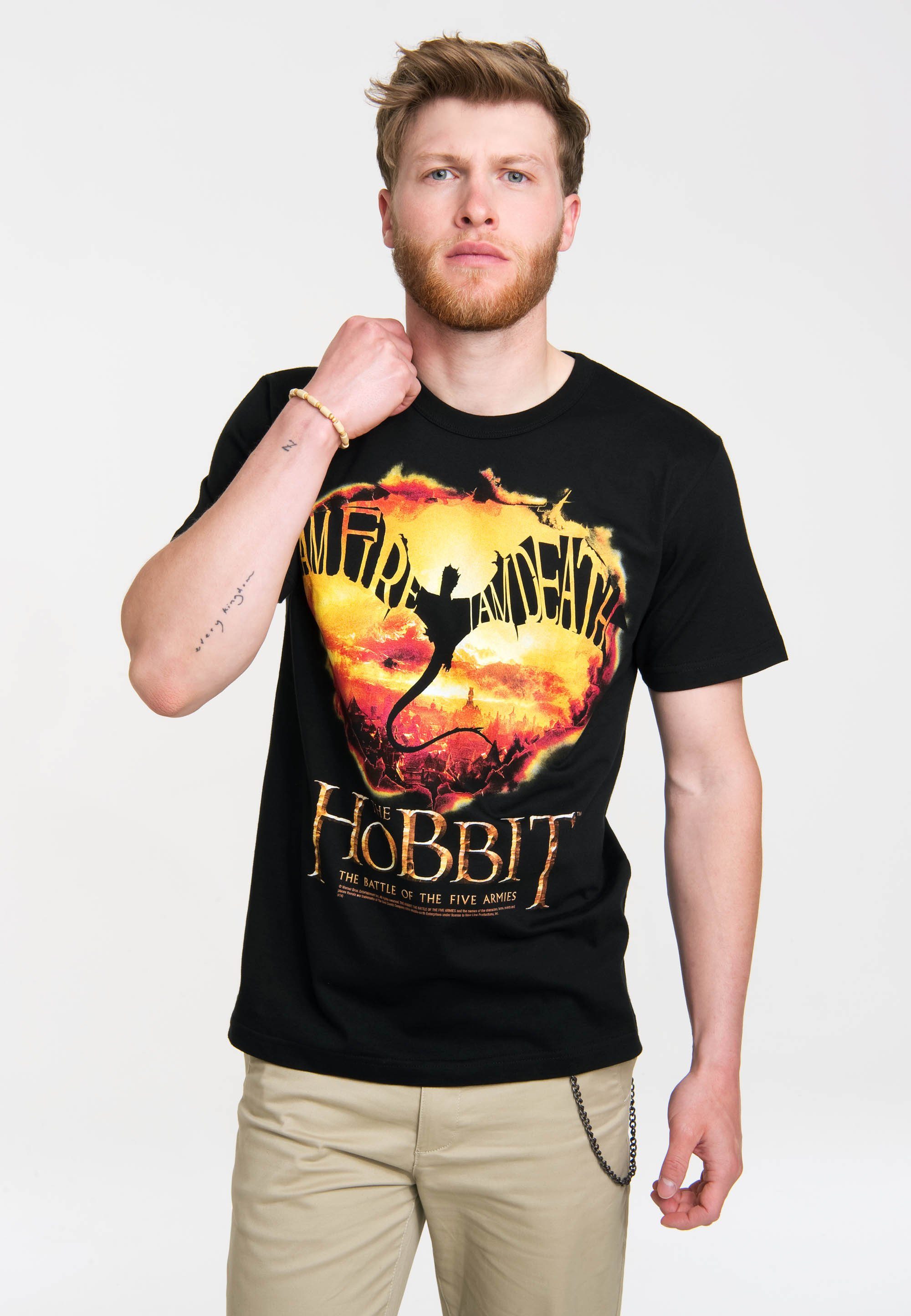 LOGOSHIRT T-Shirt I Am Fire, I Am Death - Hobbit mit coolem Print