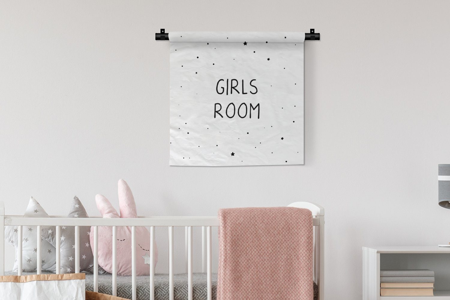 Wanddeko Kleid, Wandbehang, Kind Wohnzimmer, - - Mädchenzimmer Zitate - Sprichwörter, Wanddekoobjekt für Schlafzimmer, Mädchen Kinderzimmer - MuchoWow