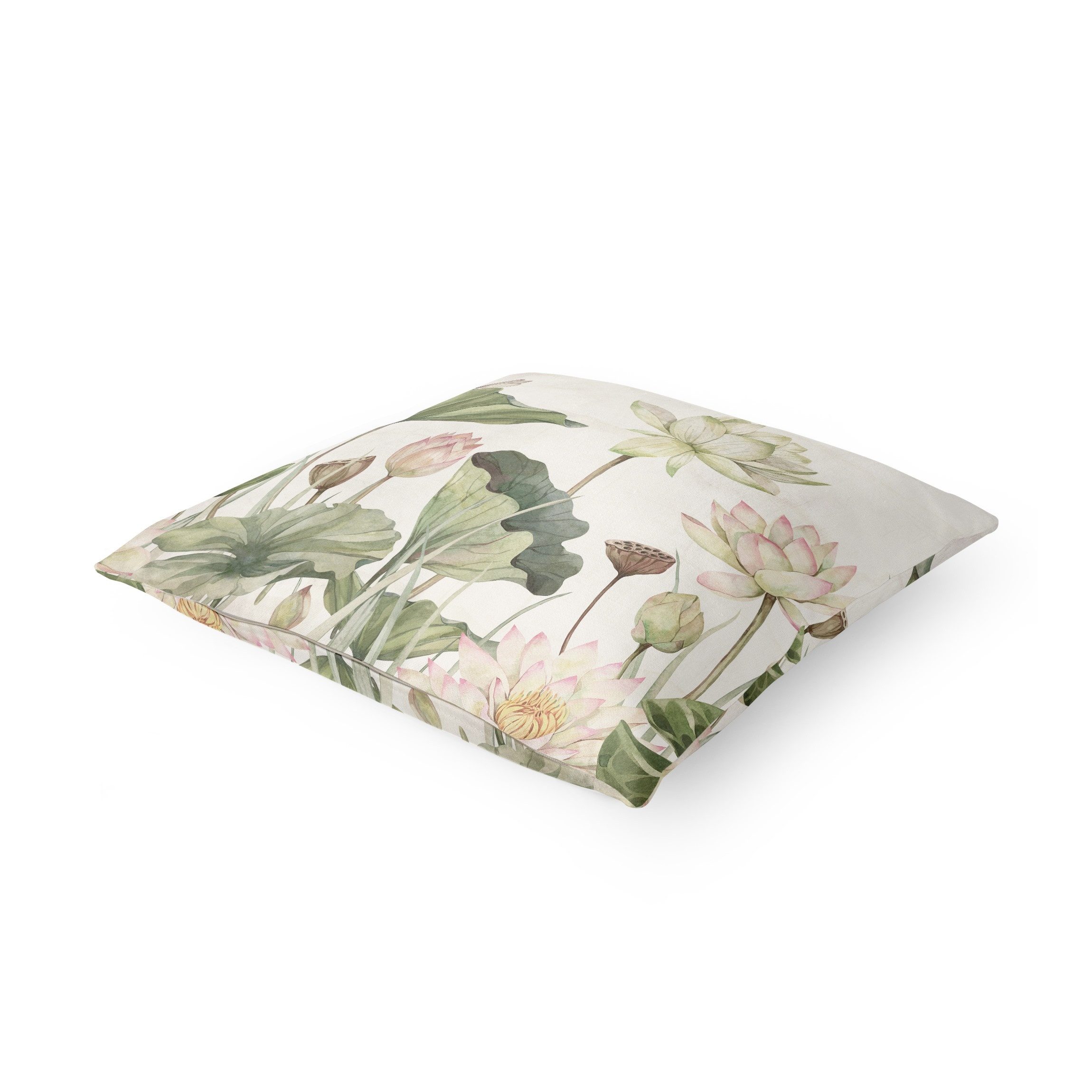 Bilderdepot24 Dekokissen drinnen Kissenhülle/ Sofakissen/ Zierkissen Kissenhülle grün Blumen Tr, Bezug Aquarell mit / ohne Füllung Zierkissen Outdoor Sofa Bett – Bild 3 von 5