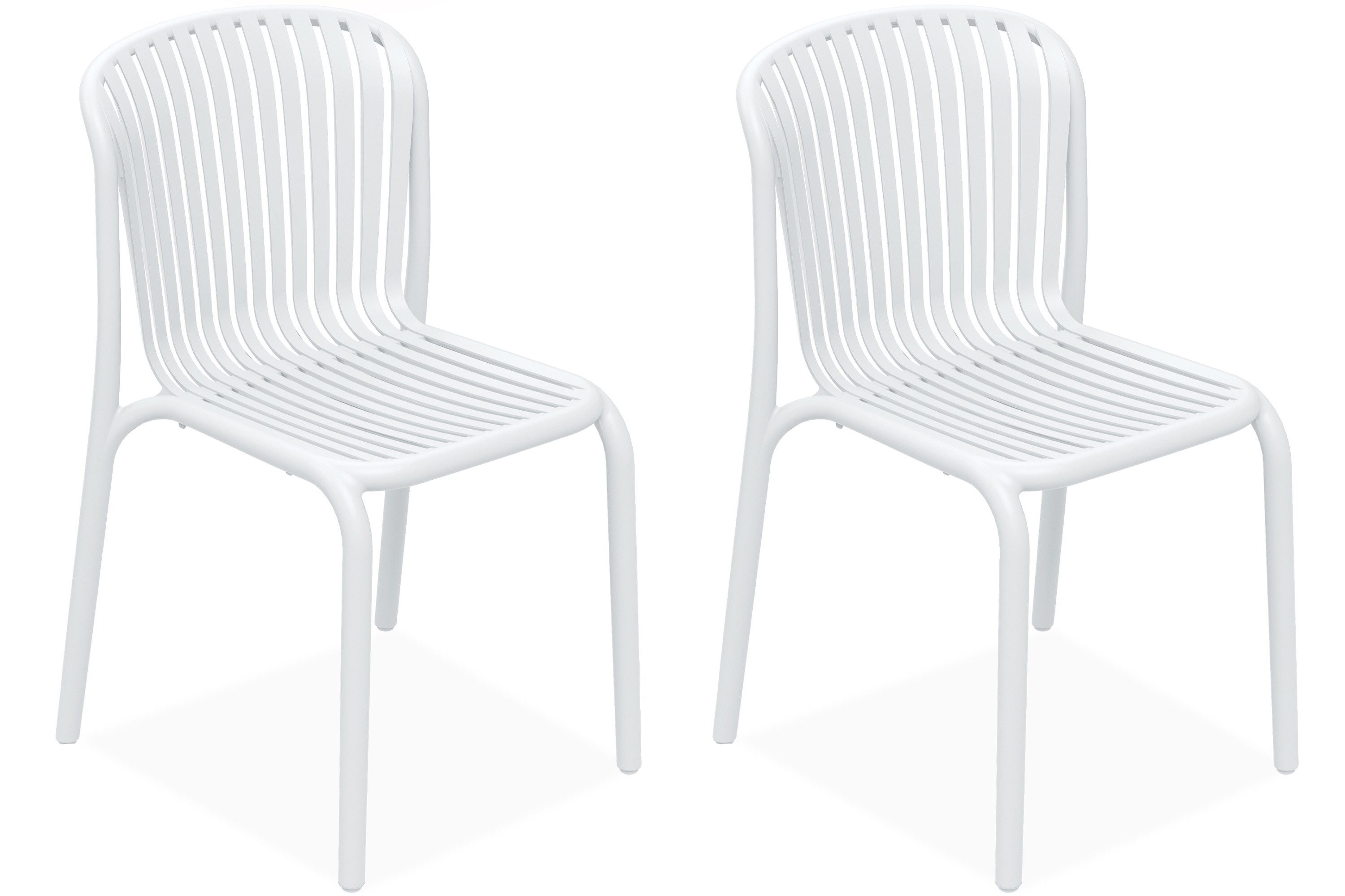 KONSIMO® Gartenstuhl Gartensessel, Gartenstühle FICCARI, hergestellt in der EU, Modern (aus hochwertigem Kunststoff, Maße: 52x82,5x53 cm, 2 St), 2er Set, erhältlich Stapelbar, witterungsbeständiges Material