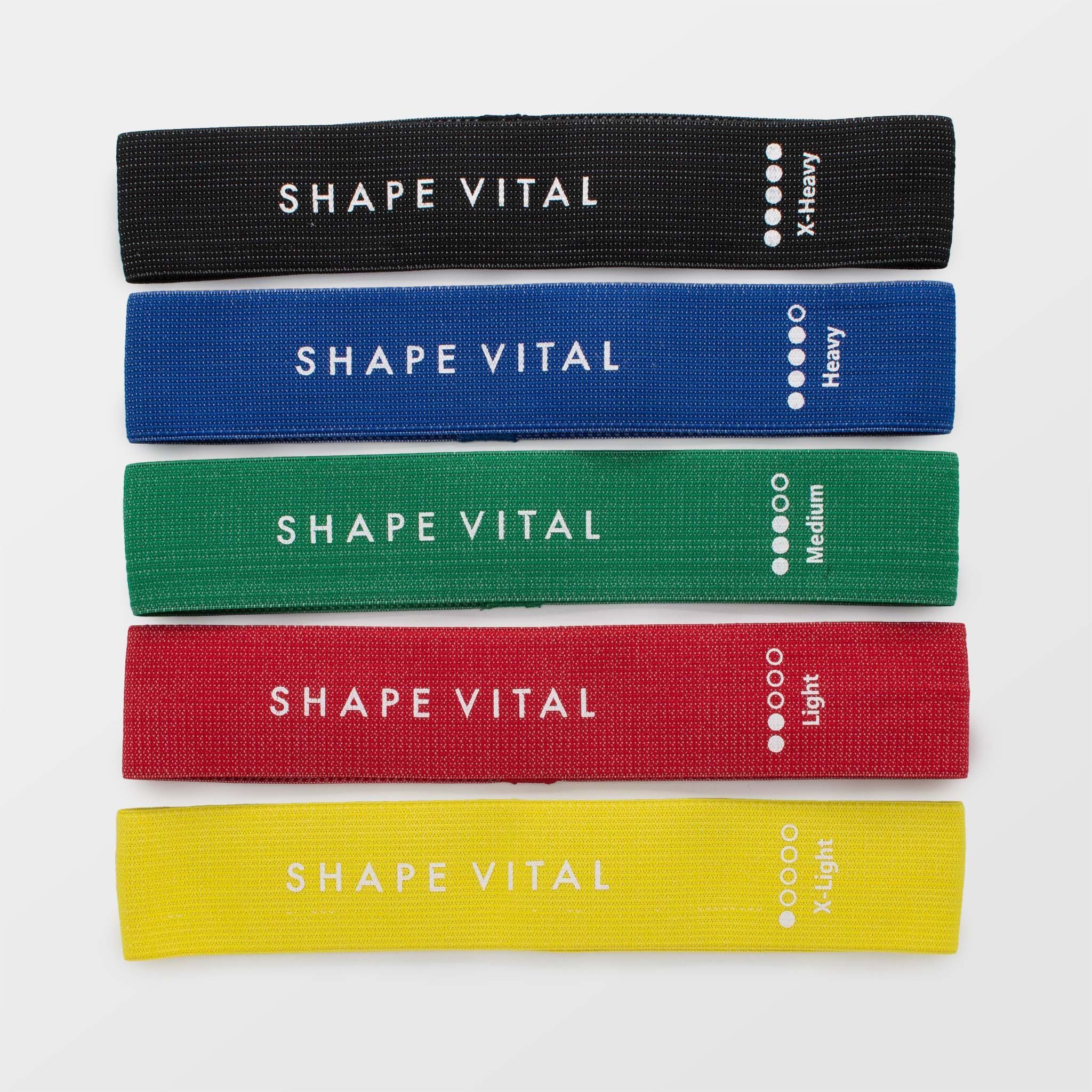 shapevital.de Trainingsbänder SHAPEVITAL Fitnessbänder Loops für hautfreundlichen für effektives Fitnesslevels alle Textilfasern, Muskeltraining, geeignet aus