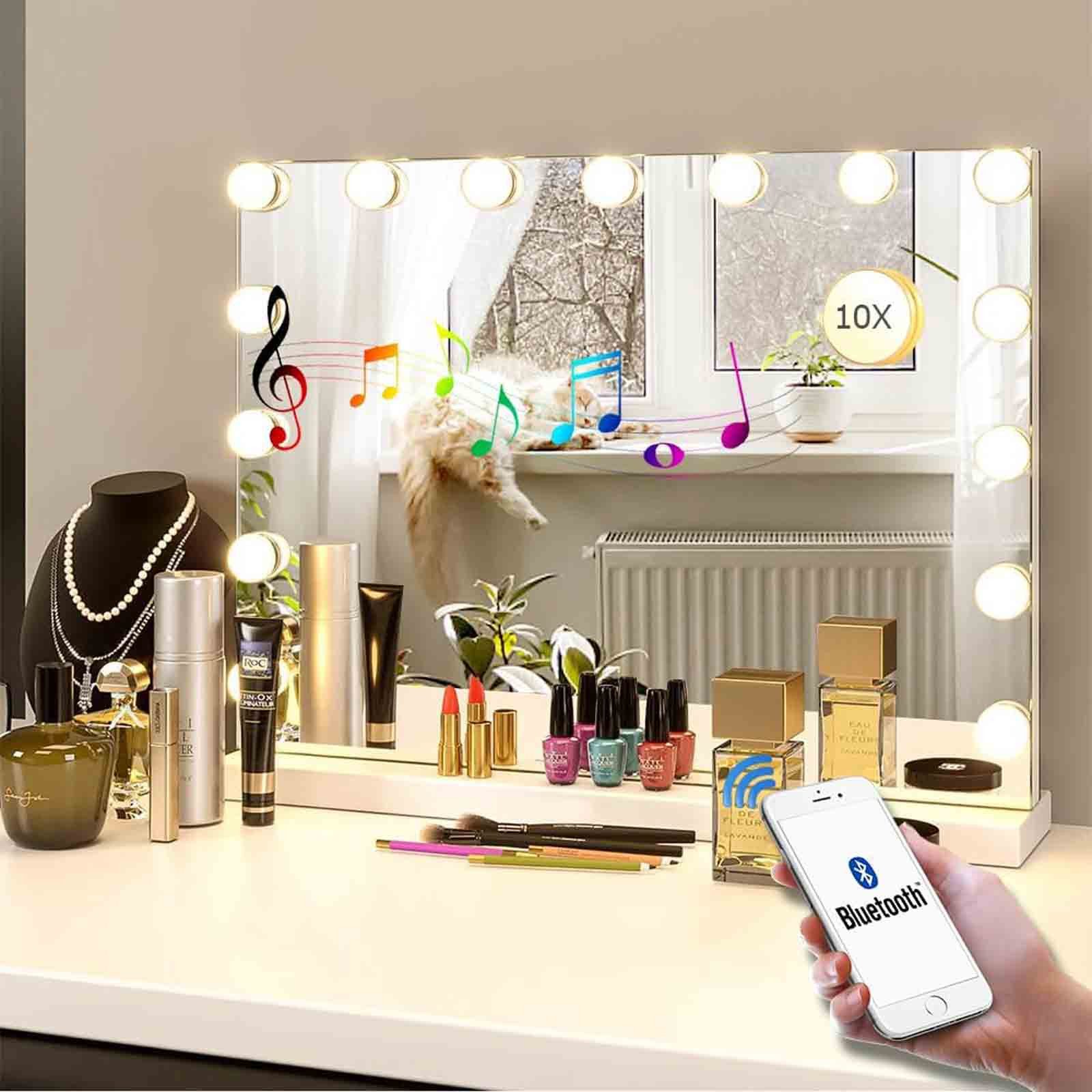 OKWISH LED-Lichtspiegel Wandspiegel Hollywood Spiegel Tischspiegel günstig online kaufen