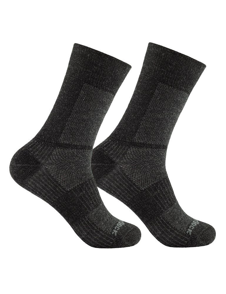 Wrightsock Wandersocken Crew Merino Coolmesh II (dünn, Merinowolle) grau/sc günstig online kaufen