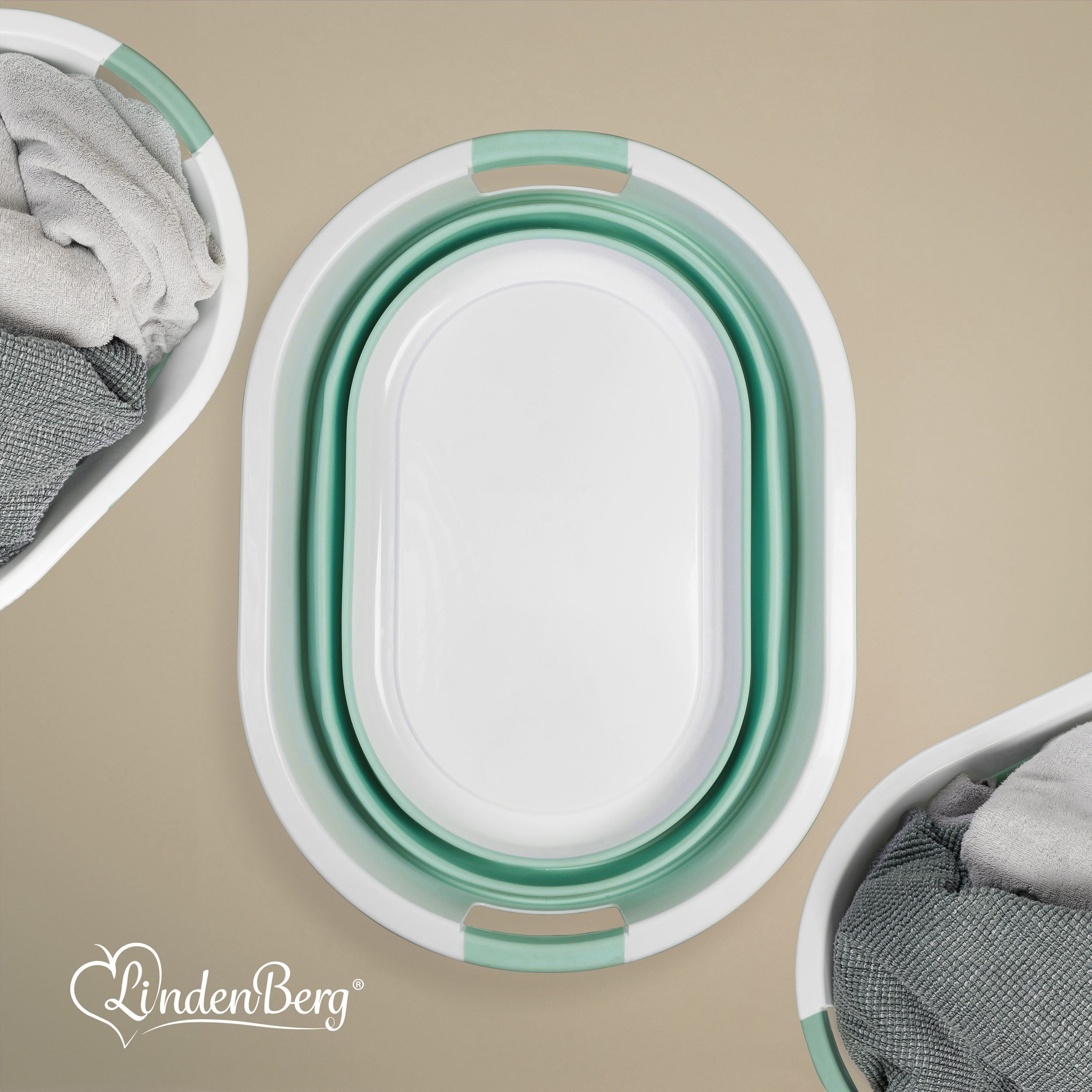 LindenBerg Wäschekorb faltbarer Wäschekorb- 36 l groß - 7 kg Traglast (1 St günstig online kaufen