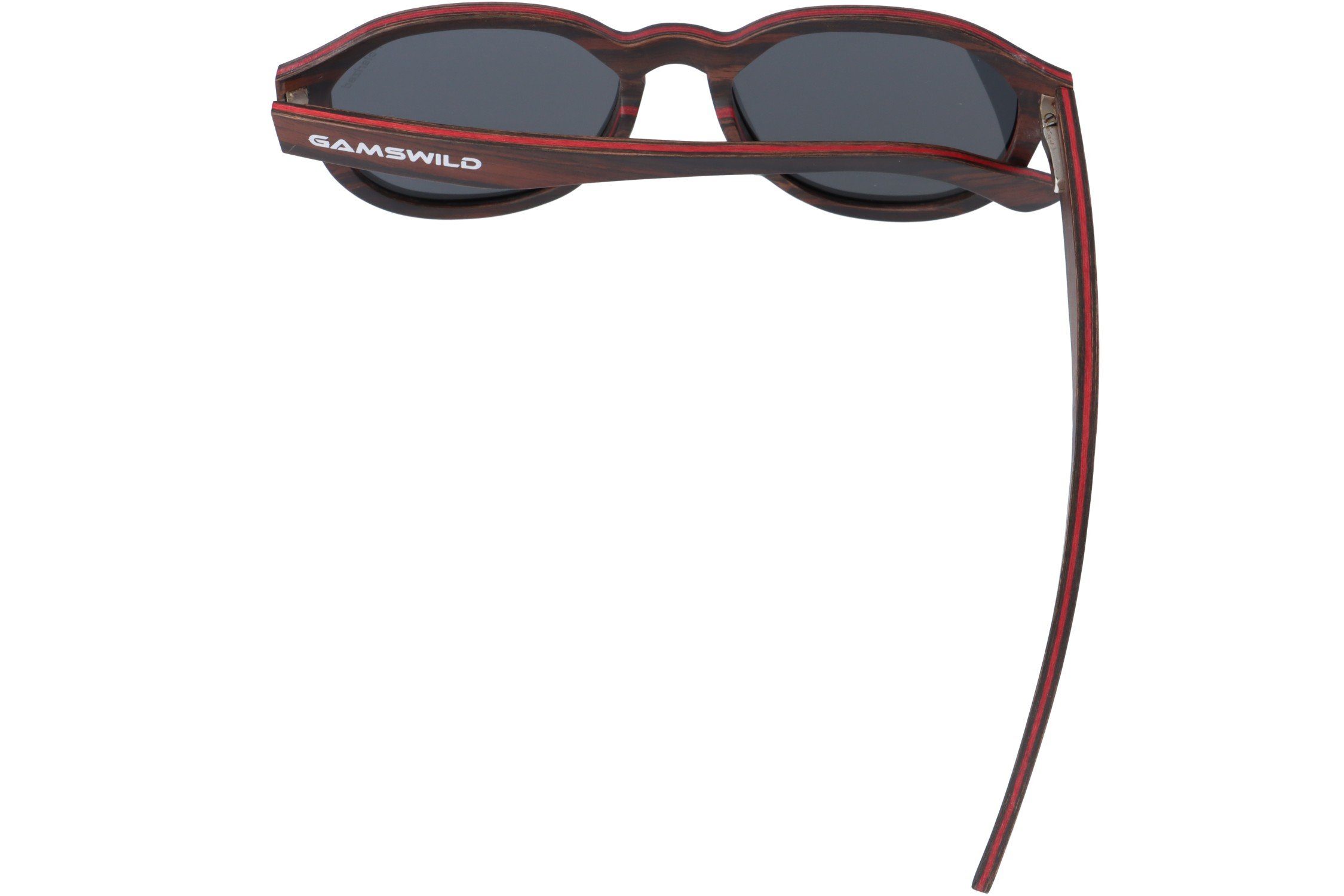 Gamswild Sonnenbrille GAMSSTYLE lila Gläser Unisex, braun, Herren Damen polarisierte WM0013 in Holzbrille Brille grau